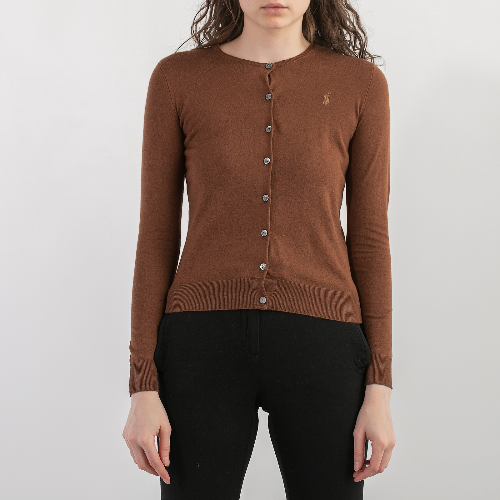 Кардиган коричневого цвета Ralph Lauren - фото из каталога магазина брендовой одежды Second Friend Store Кардиган Ralph Lauren - купить оригинал в секонд-хенде SFS - 1