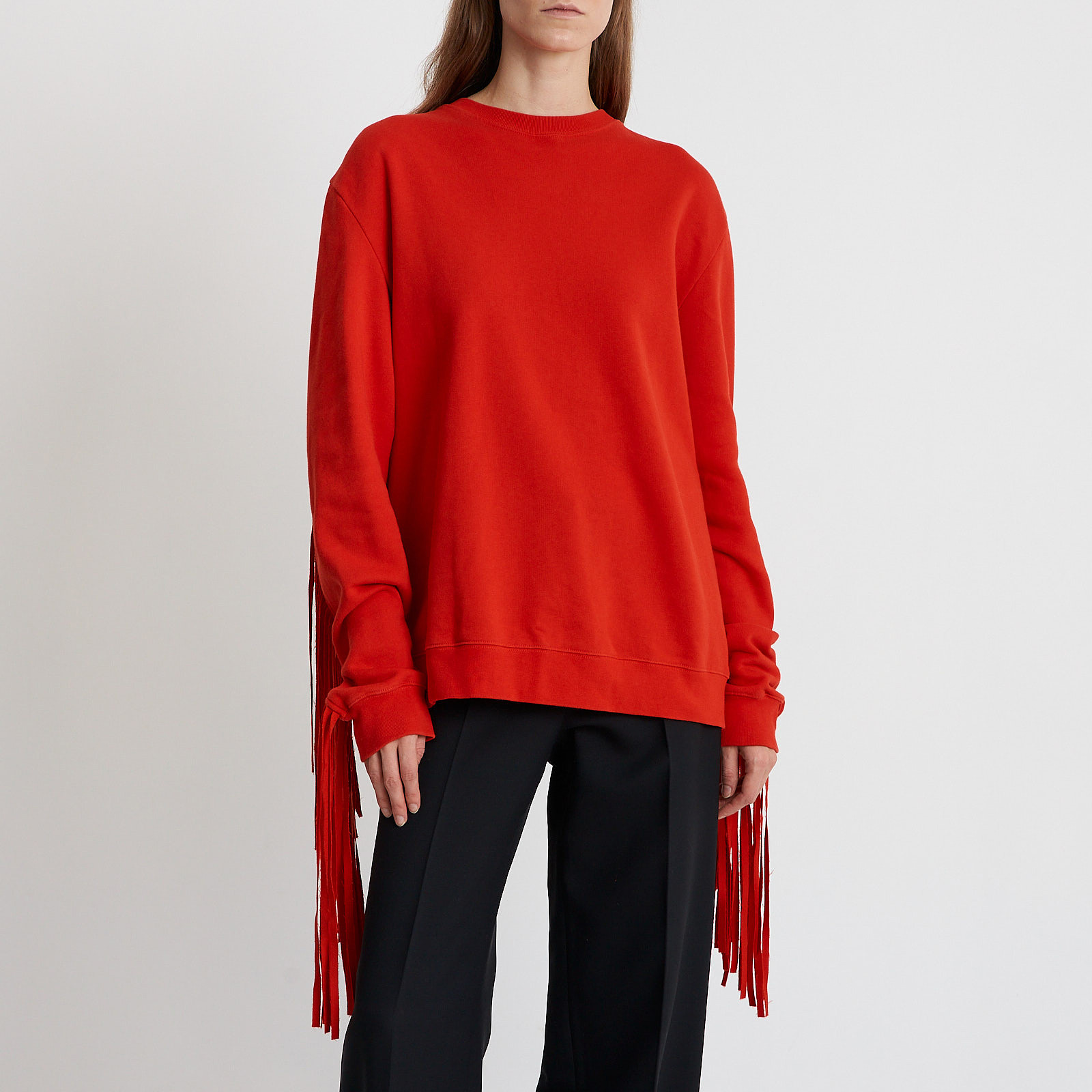 Свитшот красного цвета MSGM - фото из каталога магазина брендовой одежды Second Friend Store Свитшот MSGM - купить оригинал в секонд-хенде SFS - 1