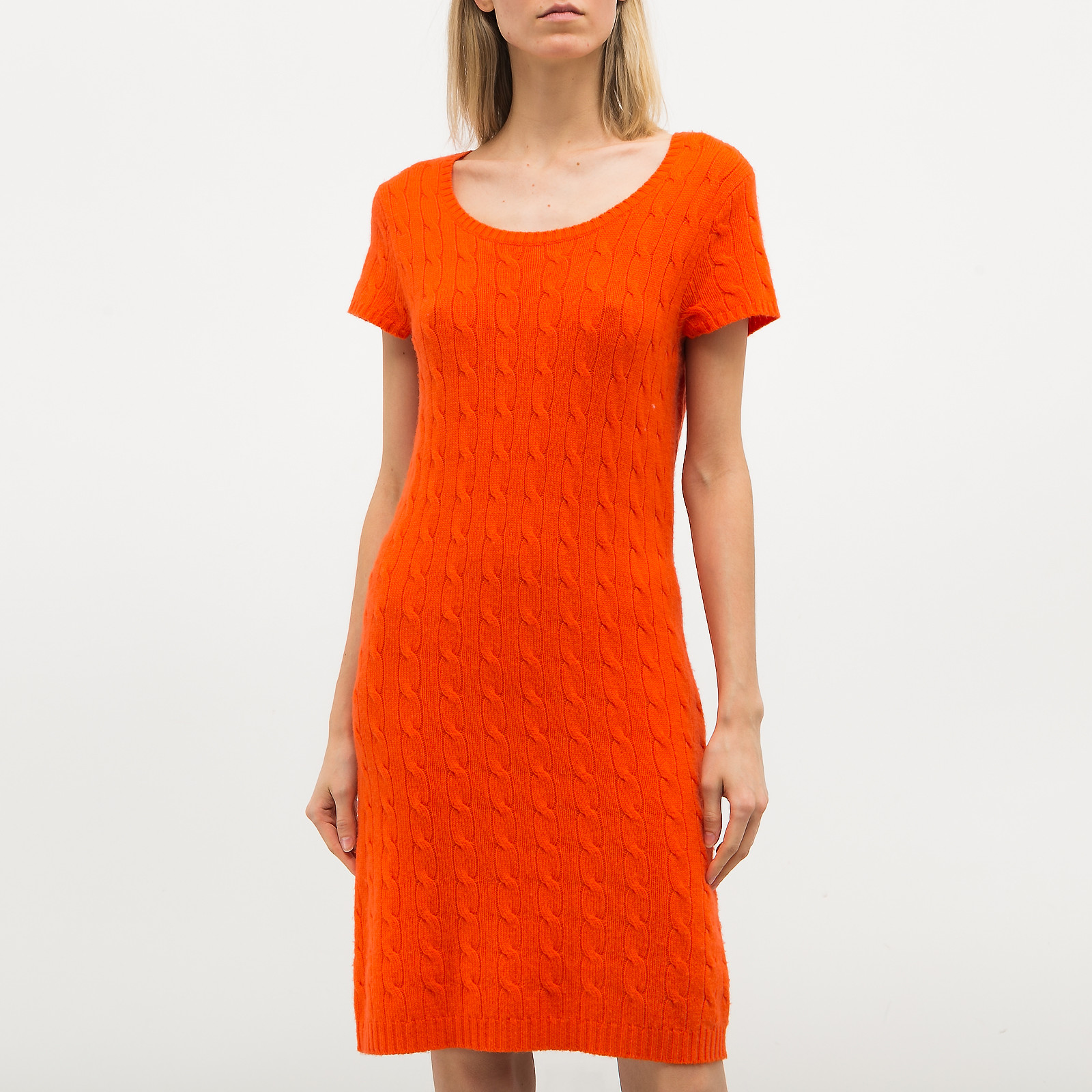 Платье оранжевого цвета Ralph Lauren - фото из каталога магазина брендовой одежды Second Friend Store Платье Ralph Lauren - купить оригинал в секонд-хенде SFS - 1