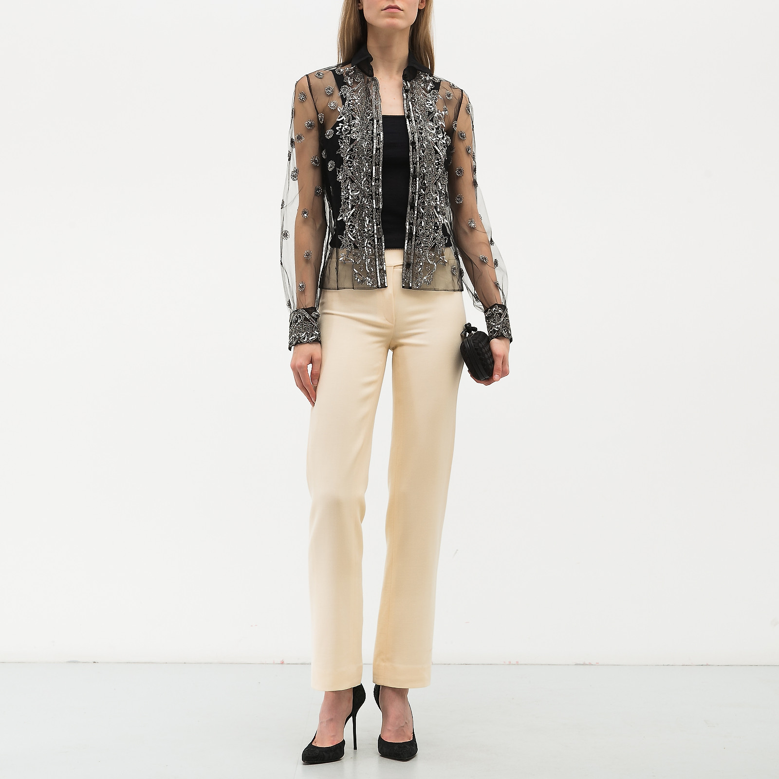 Топ синего цвета Valentino - фото из каталога магазина брендовой одежды Second Friend Store Топ Valentino - купить оригинал в секонд-хенде SFS - 2