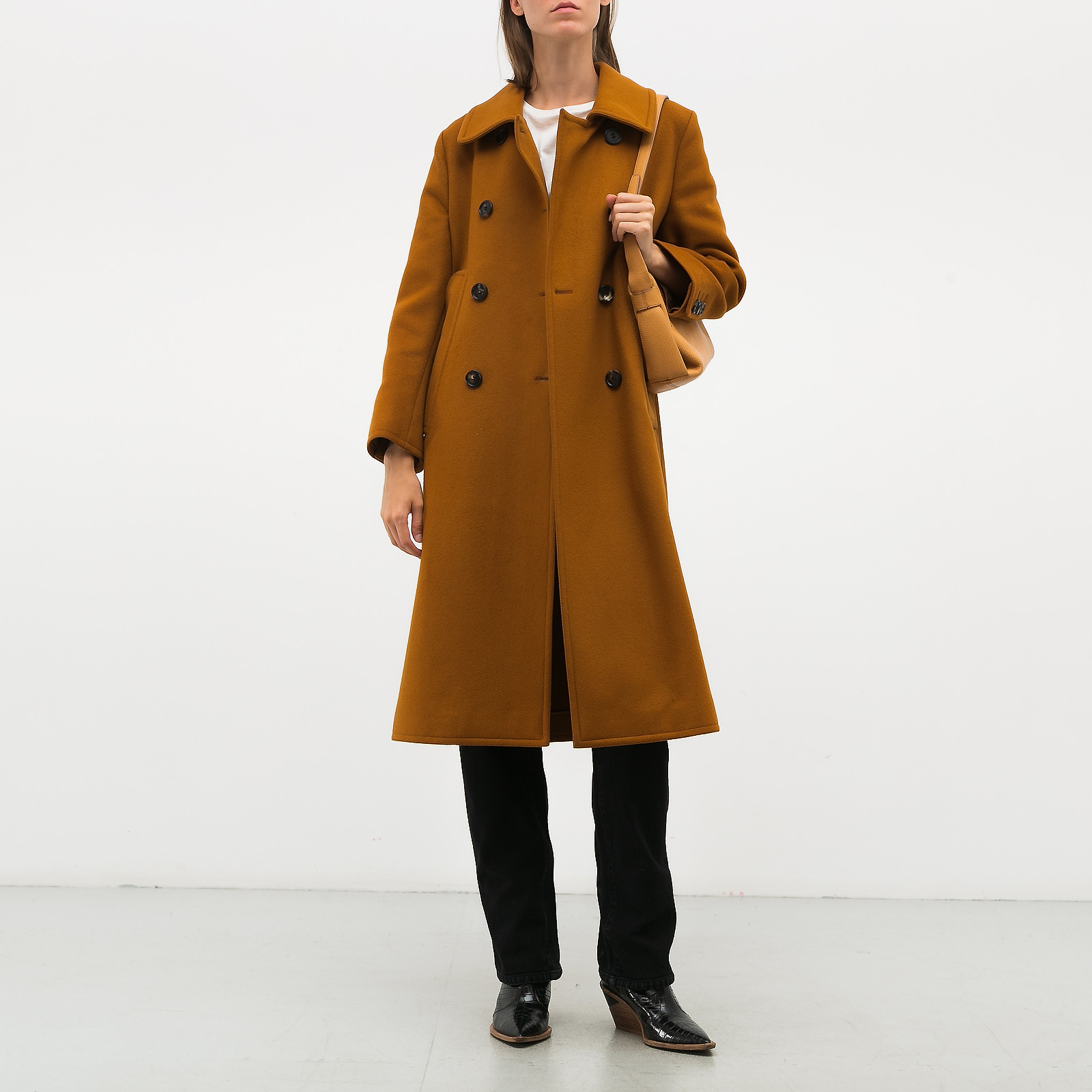 Пальто коричневого цвета Marni - фото из каталога магазина брендовой одежды Second Friend Store Пальто Marni - купить оригинал в секонд-хенде SFS - 2