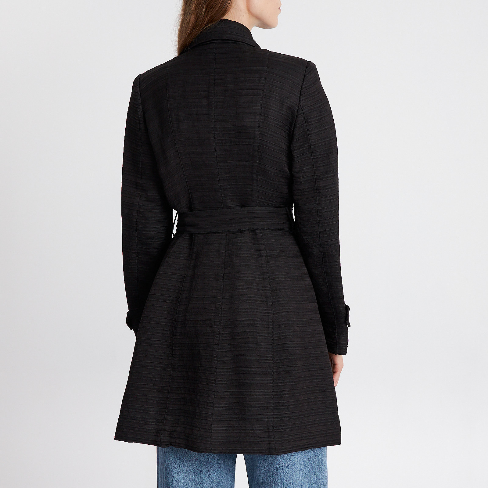 Плащ черного цвета Burberry Prorsum - фото из каталога магазина брендовой одежды Second Friend Store Плащ Burberry Prorsum - купить оригинал в секонд-хенде SFS - 3