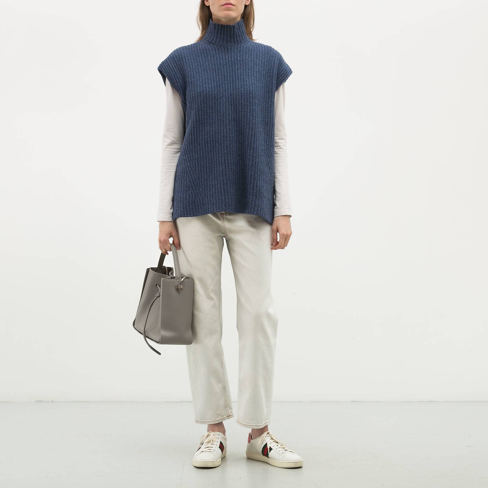 Жилет синего цвета Ganni - фото из каталога магазина брендовой одежды Second Friend Store Жилет Ganni - купить оригинал в секонд-хенде SFS - 2