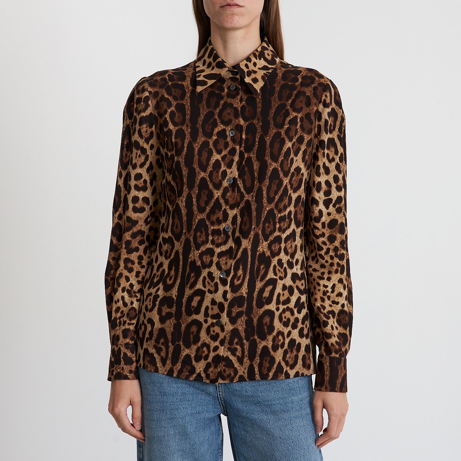 Блуза  коричневого цвета Dolce&Gabbana - фото из каталога магазина брендовой одежды Second Friend Store Блуза Dolce&Gabbana - купить оригинал в секонд-хенде SFS - 1