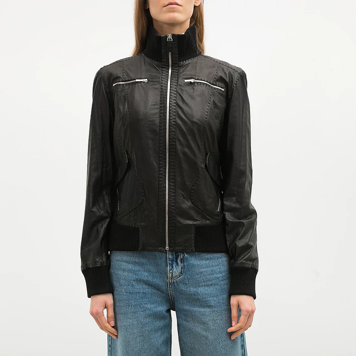 Куртка кожаная Fendi