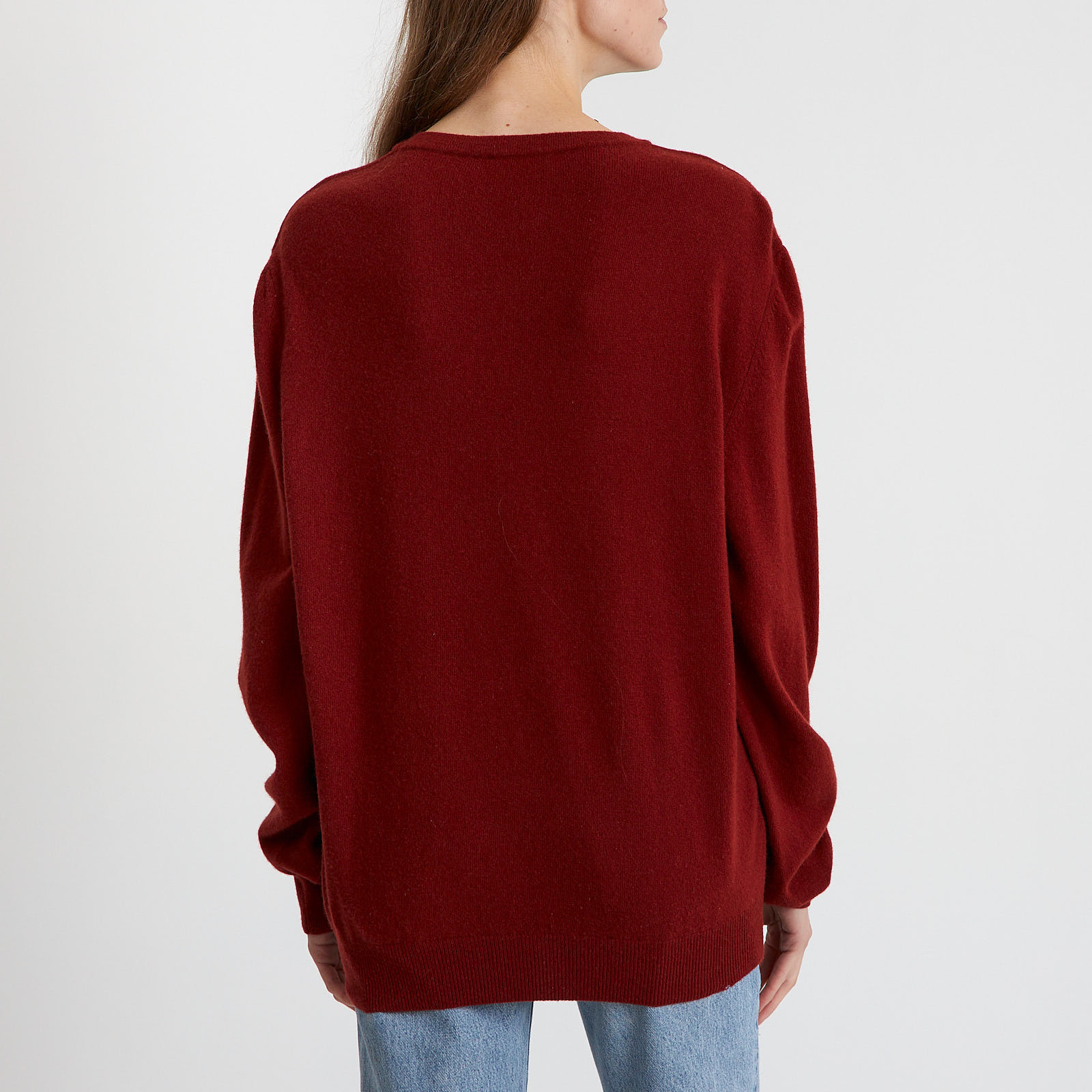 Свитер  бордового цвета Hermes - фото из каталога магазина брендовой одежды Second Friend Store Свитер Hermes - купить оригинал в секонд-хенде SFS - 3