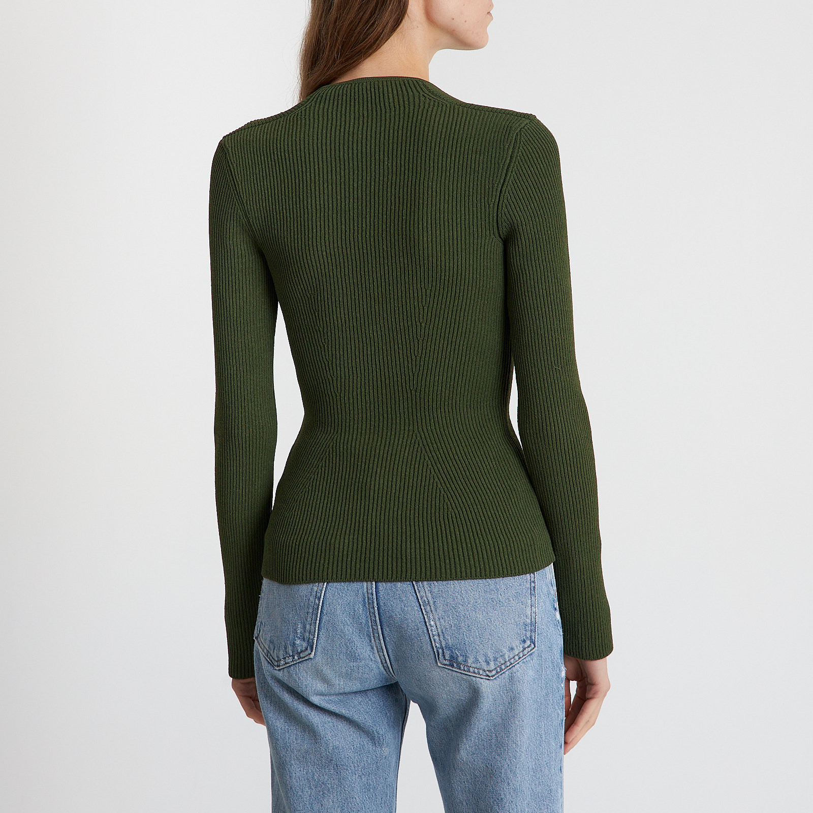 Свитер зеленого цвета Khaite - фото из каталога магазина брендовой одежды Second Friend Store Свитер Khaite - купить оригинал в секонд-хенде SFS - 3