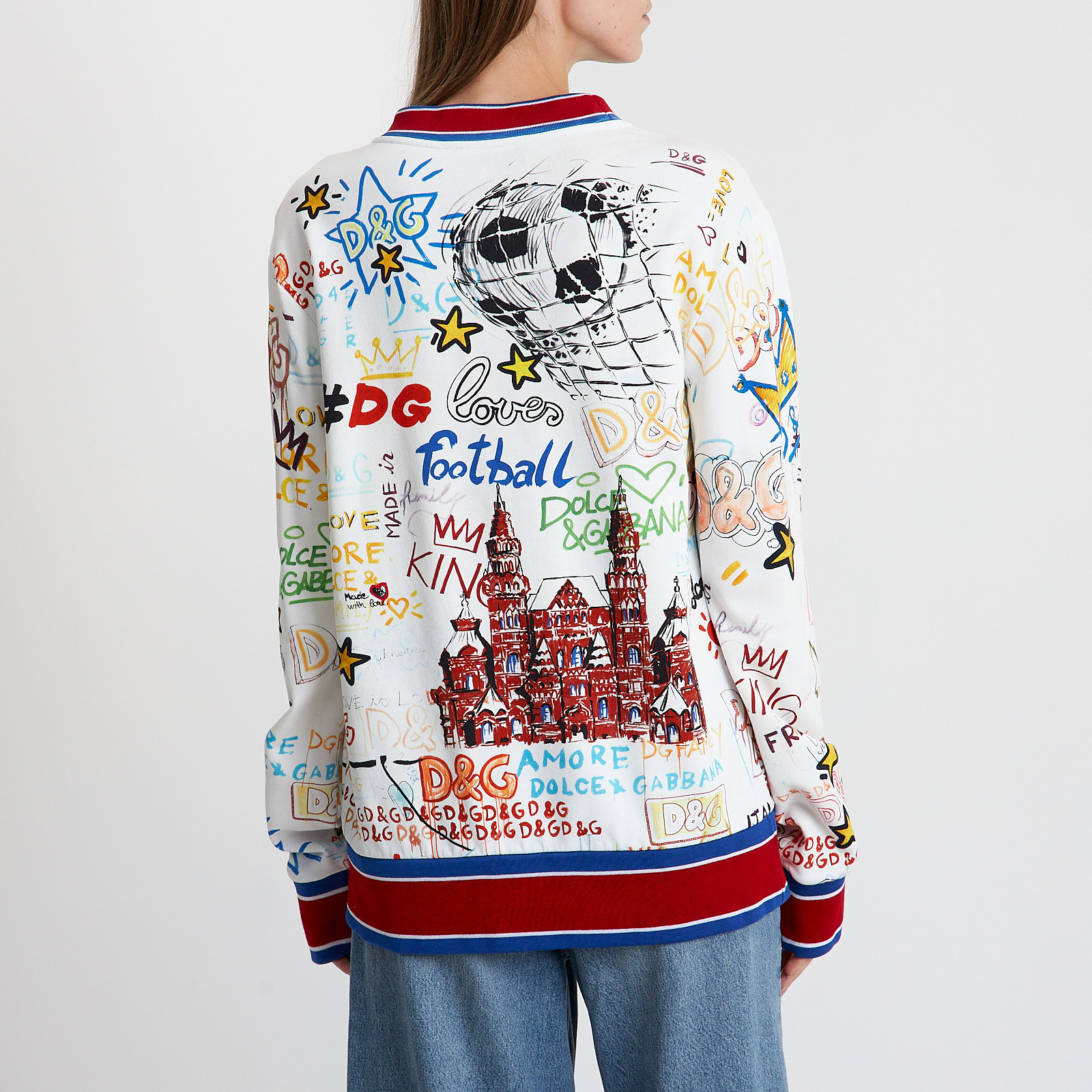 Свитшот белого цвета Dolce&Gabbana - фото из каталога магазина брендовой одежды Second Friend Store Свитшот Dolce&Gabbana - купить оригинал в секонд-хенде SFS - 3