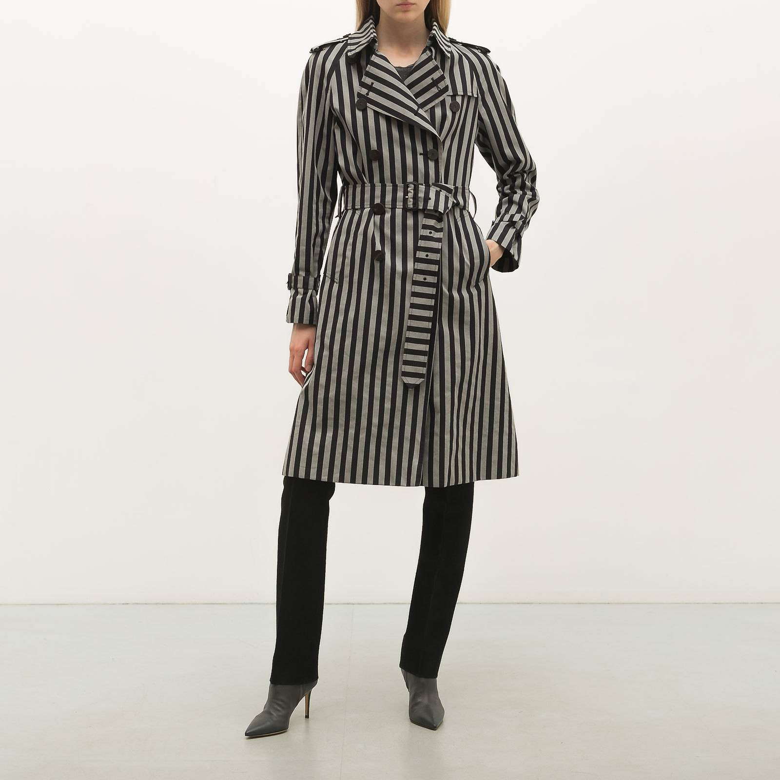 Burberry striped clearance trench coat