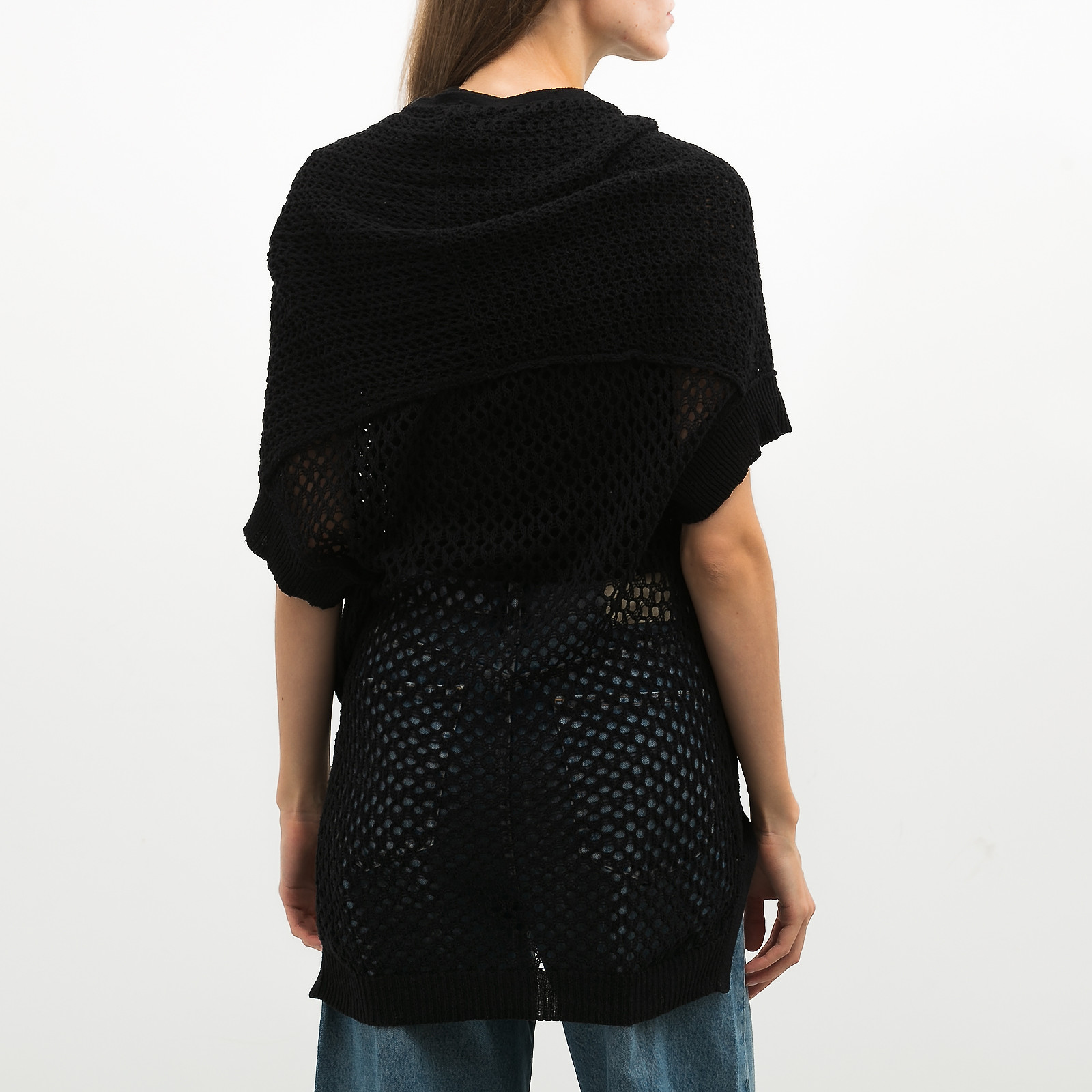 Кардиган черного цвета Yohji Yamamoto - фото из каталога магазина брендовой одежды Second Friend Store Кардиган Yohji Yamamoto - купить оригинал в секонд-хенде SFS - 2