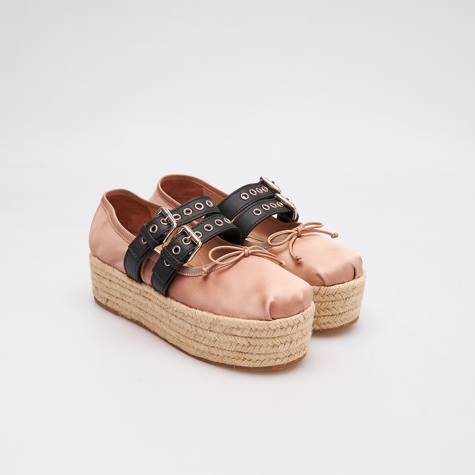 Эспадрильи розового цвета Miu Miu - фото из каталога магазина брендовой одежды Second Friend Store Эспадрильи Miu Miu - купить оригинал в секонд-хенде SFS - 2