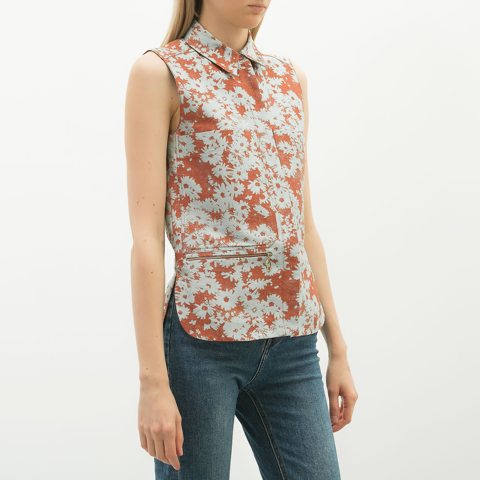 Жилет голубого цвета Stella McCartney - фото из каталога магазина брендовой одежды Second Friend Store Жилет Stella McCartney - купить оригинал в секонд-хенде SFS - 3