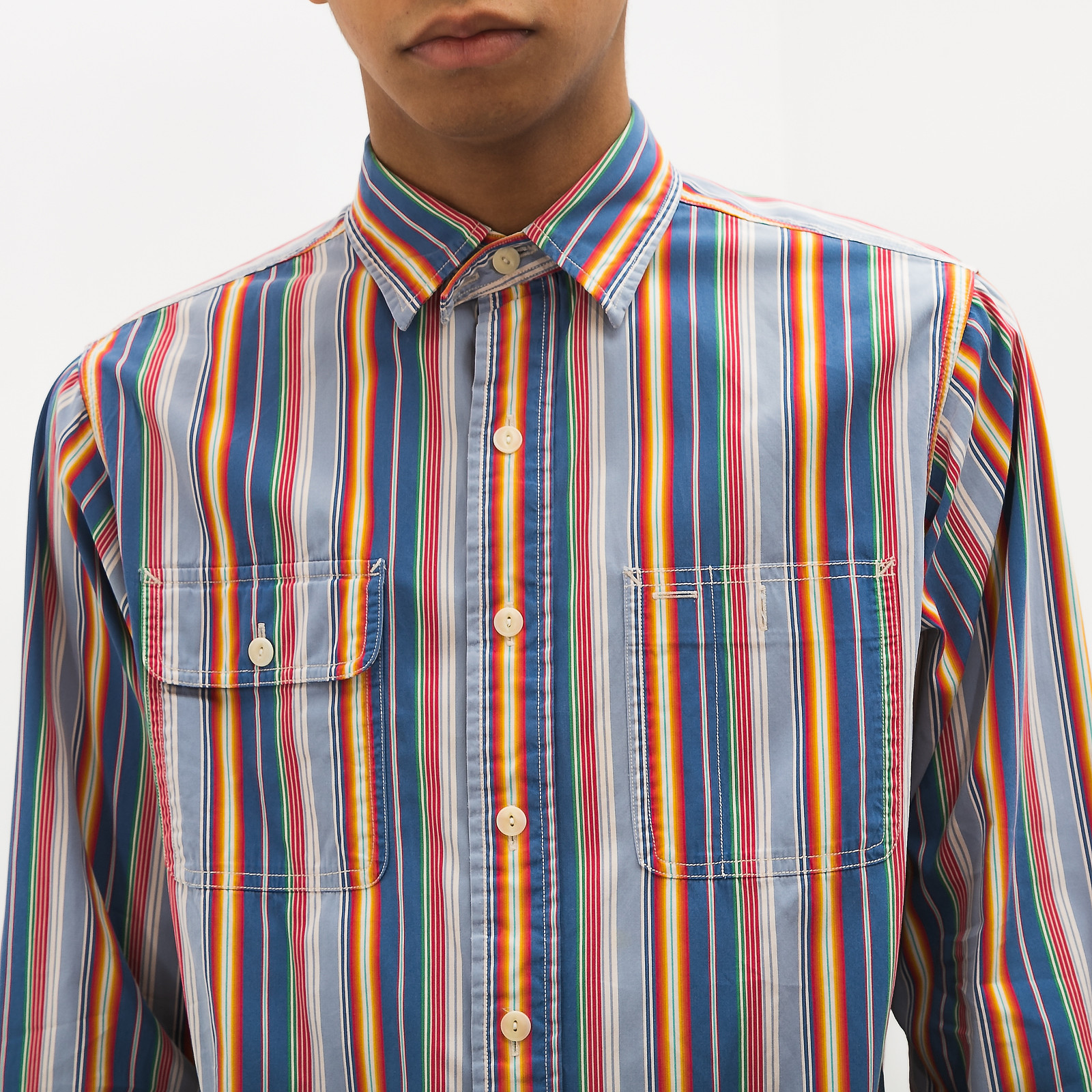 Рубашка голубого цвета Polo Ralph Lauren - фото из каталога магазина брендовой одежды Second Friend Store Рубашка Polo Ralph Lauren - купить оригинал в секонд-хенде SFS - 4