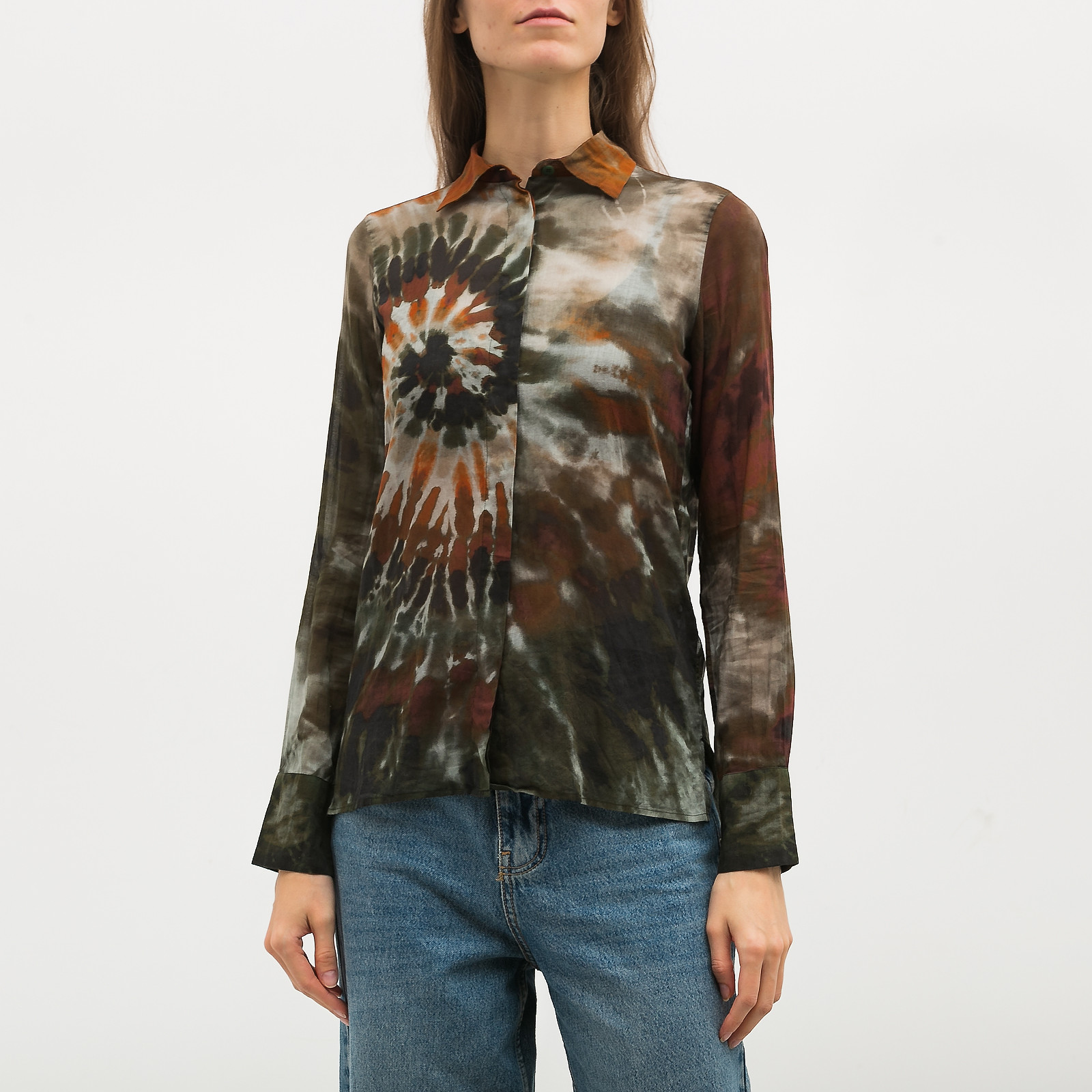 Рубашка зеленого цвета Valentino - фото из каталога магазина брендовой одежды Second Friend Store Рубашка Valentino - купить оригинал в секонд-хенде SFS - 1