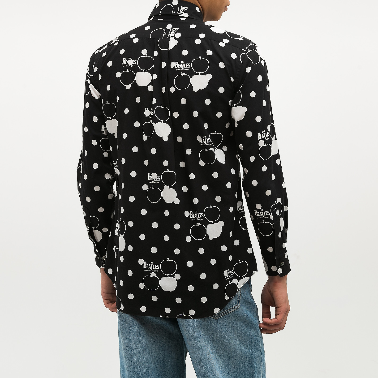Рубашка The Beatles x черного цвета Comme des Garcons - фото из каталога магазина брендовой одежды Second Friend Store Рубашка The Beatles x Comme des Garcons - купить оригинал в секонд-хенде SFS - 2