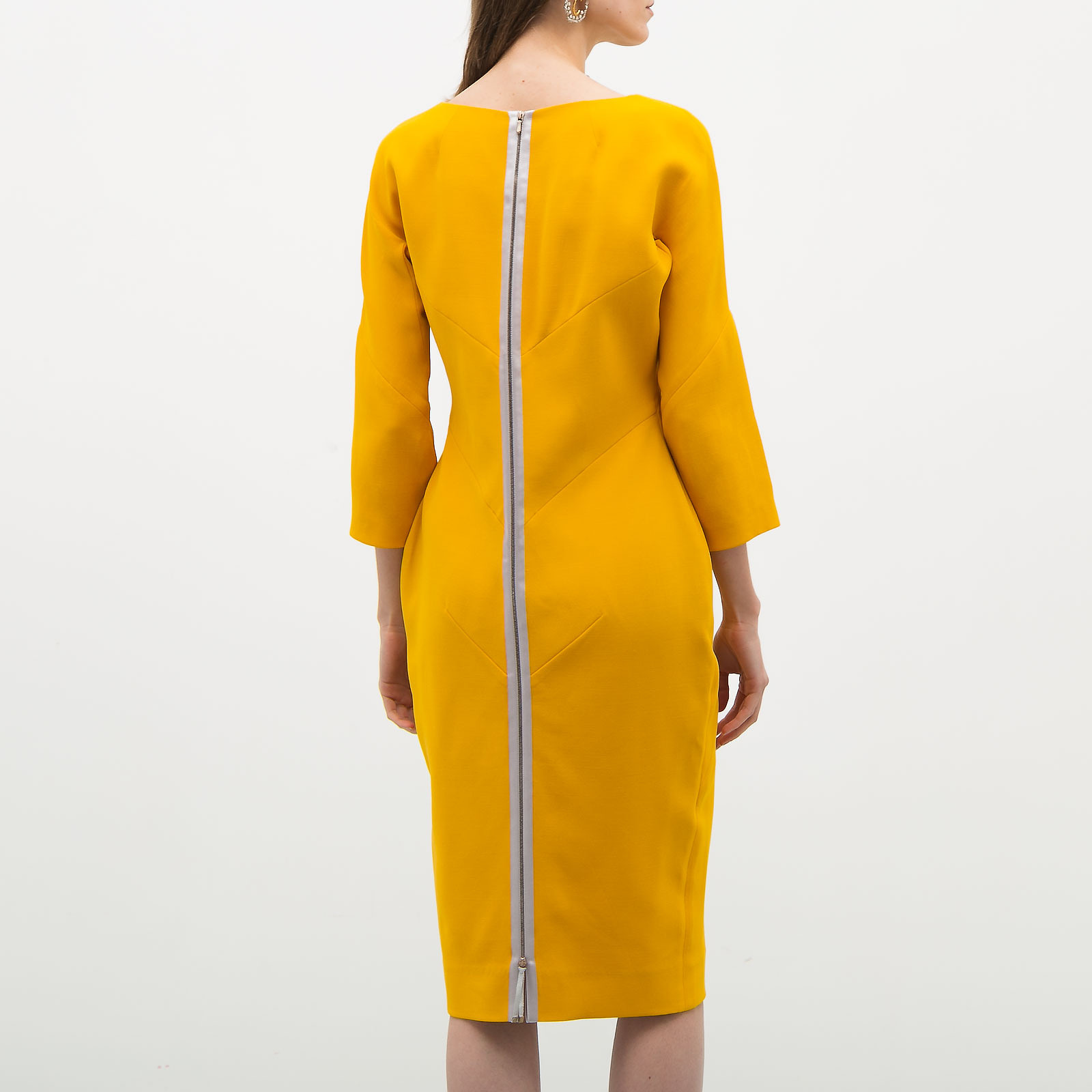 Купить платье футляр больших размеров желтого тона цвета номер d15 | vvlen
