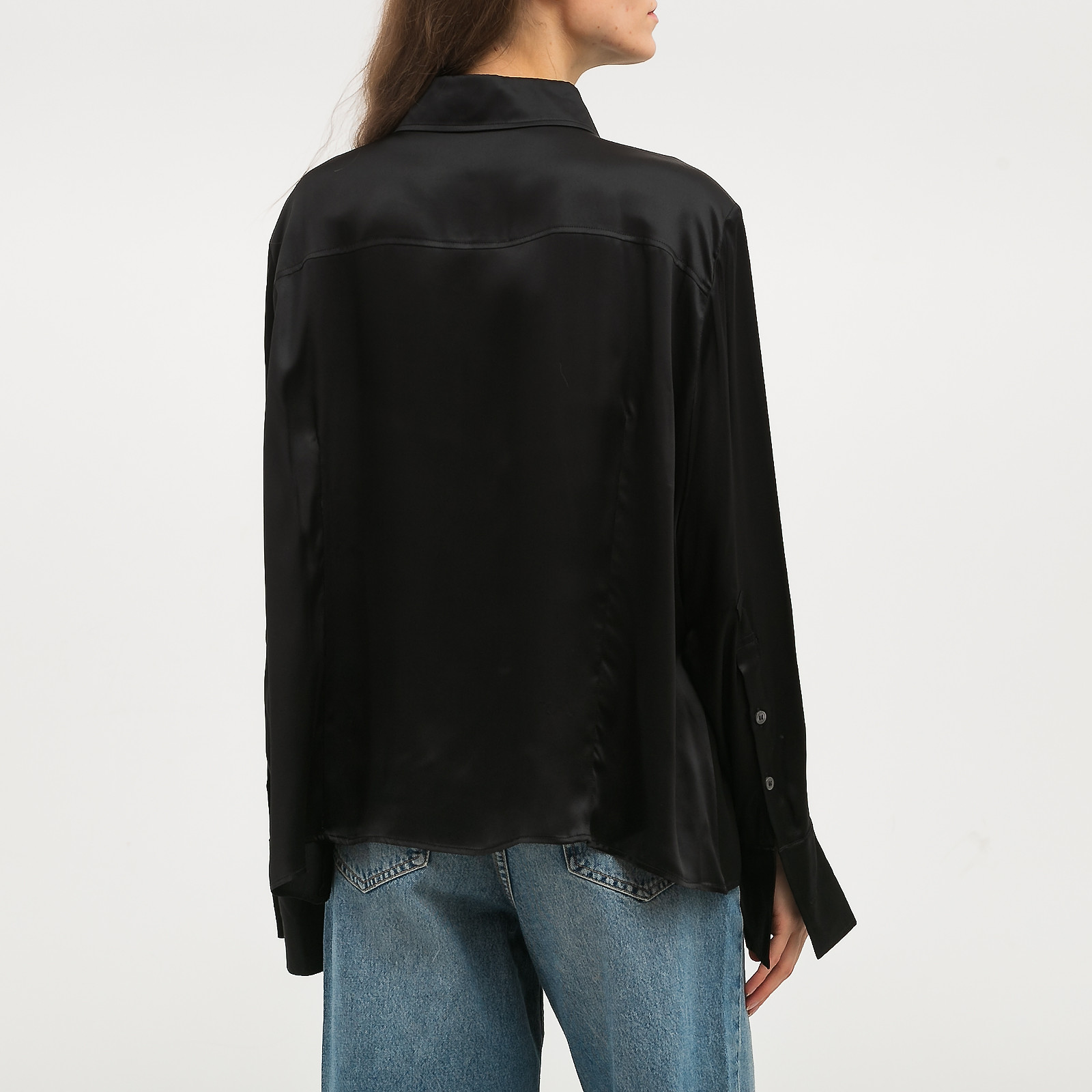 Блуза черного цвета Burberry - фото из каталога магазина брендовой одежды Second Friend Store Блуза Burberry - купить оригинал в секонд-хенде SFS - 3