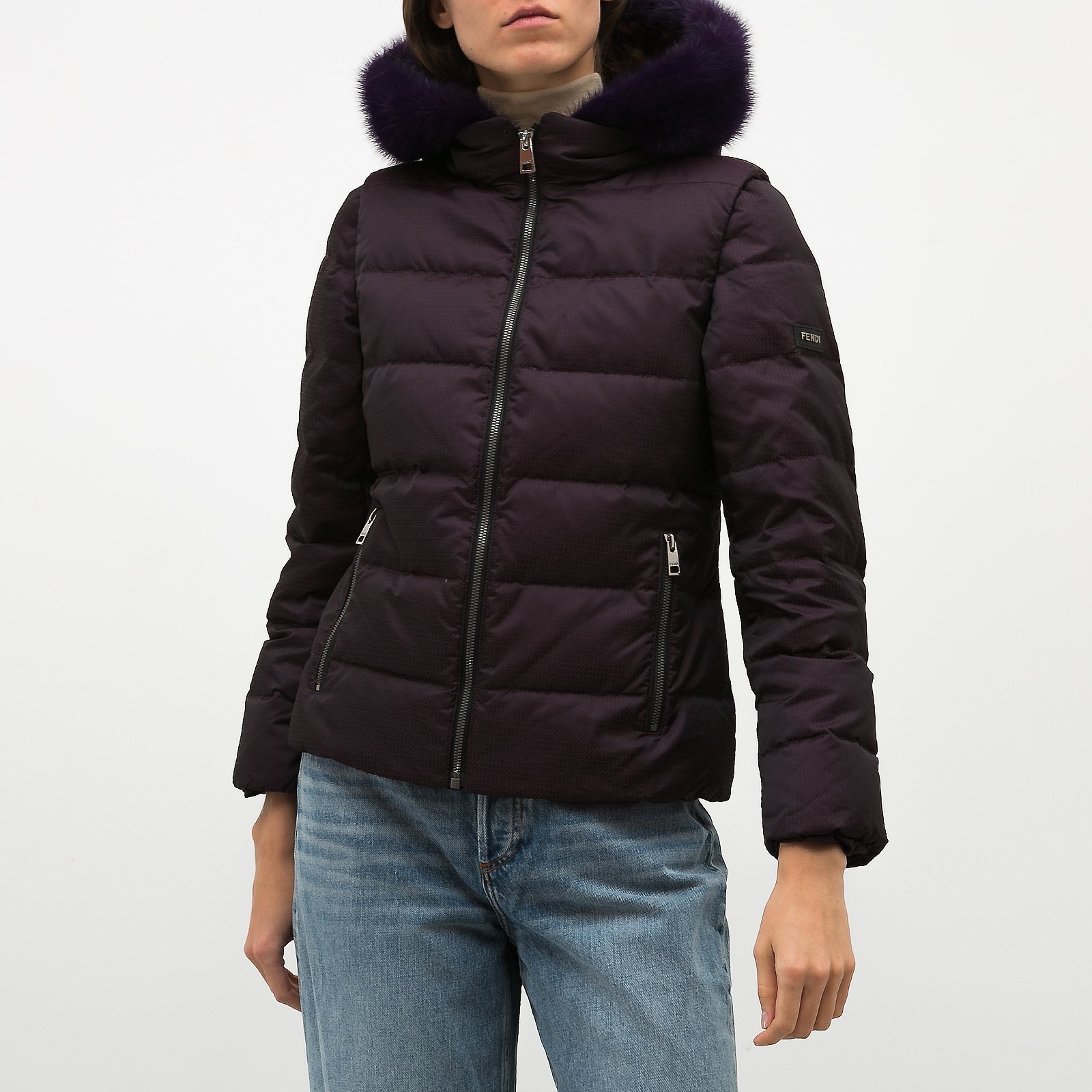 Пуховик  фиолетового цвета Fendi - фото из каталога магазина брендовой одежды Second Friend Store Пуховик Fendi - купить оригинал в секонд-хенде SFS - 1