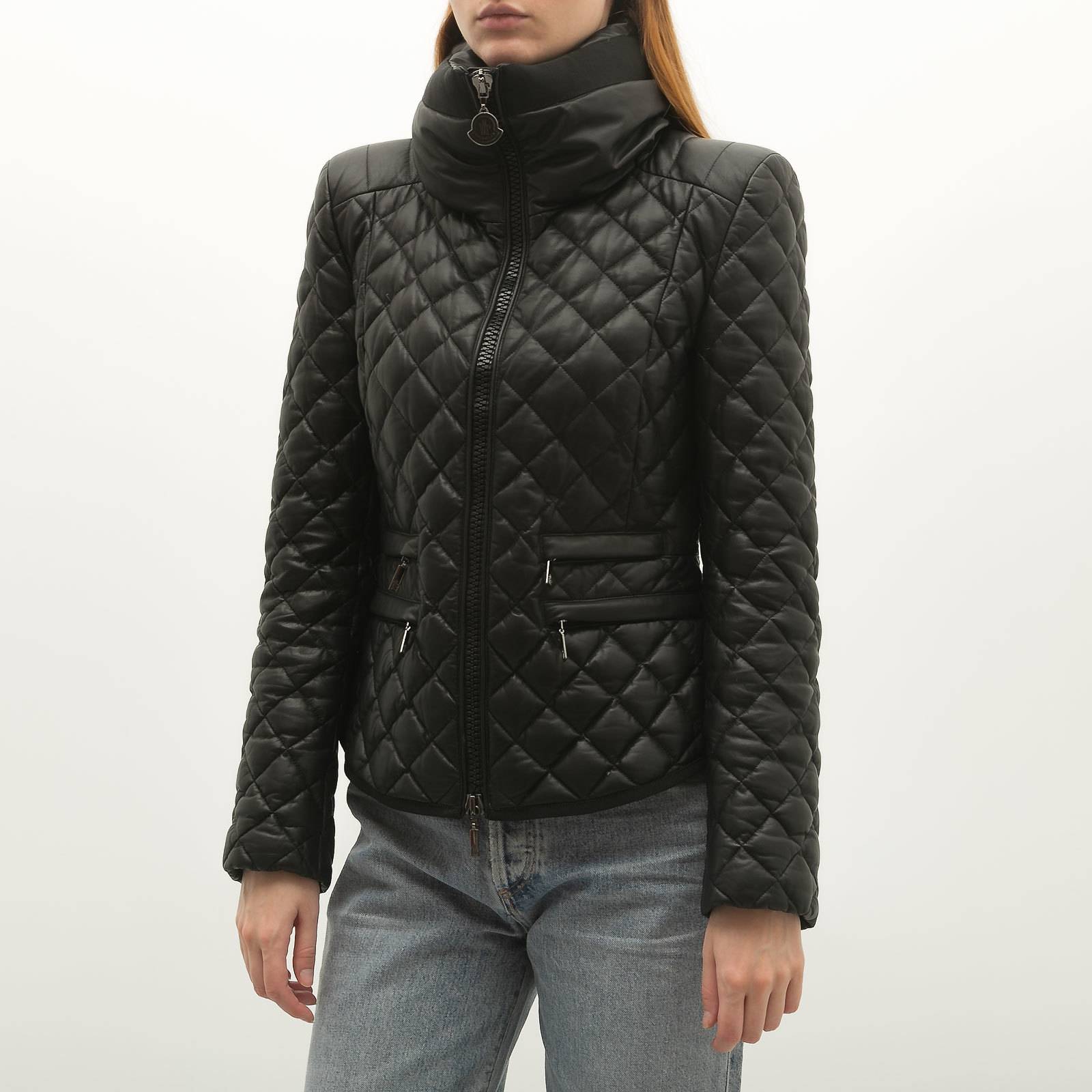 Куртка кожаная Moncler - купить оригинал в секонд-хенде SFS - 1