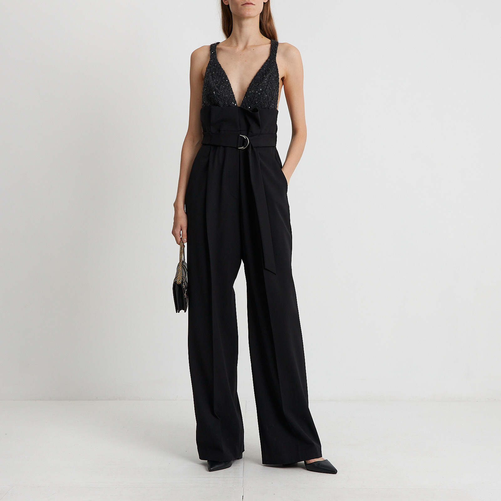 Комбинезон черного цвета Brunello Cucinelli - фото из каталога магазина брендовой одежды Second Friend Store Комбинезон Brunello Cucinelli - купить оригинал в секонд-хенде SFS - 2