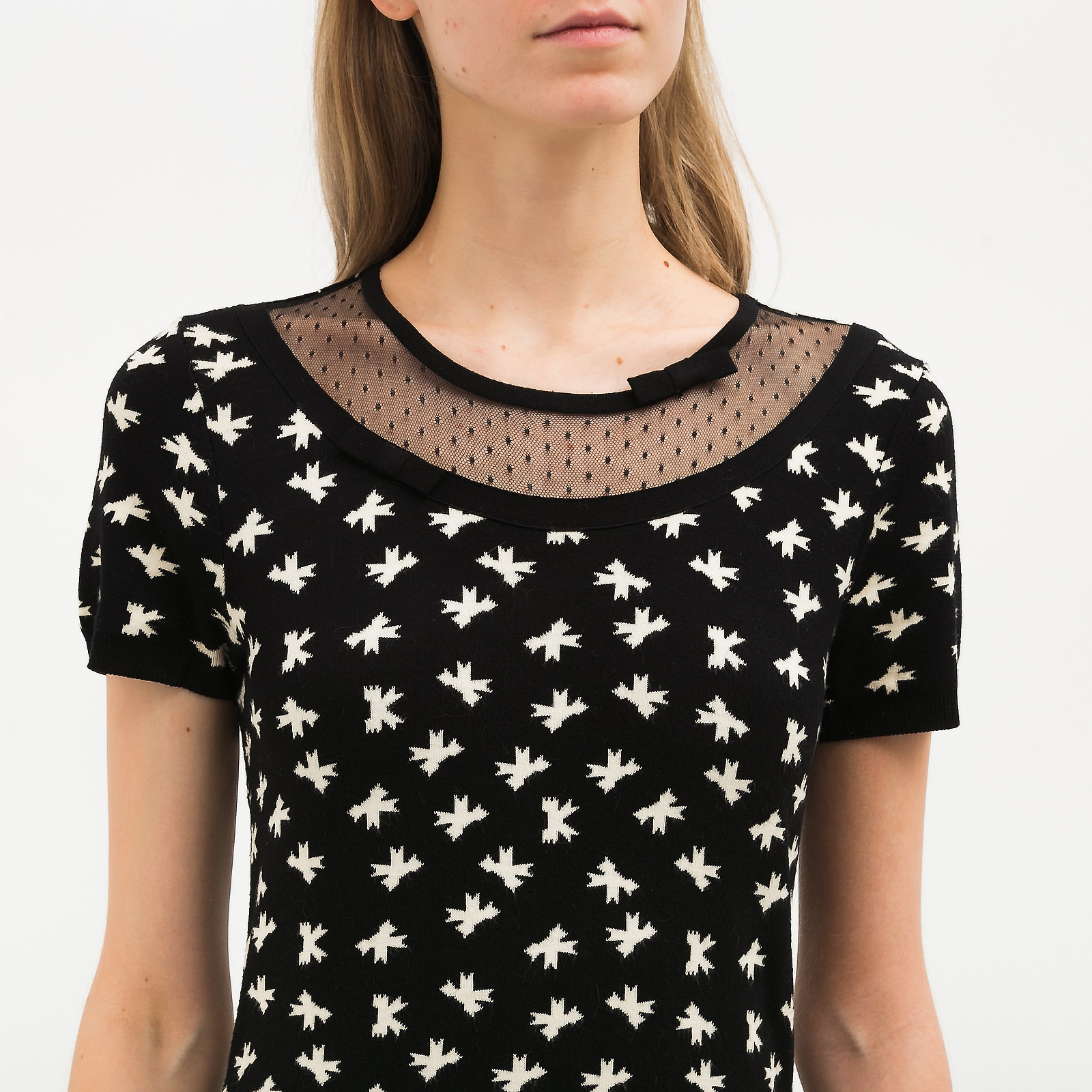 Платье черного цвета Red Valentino - фото из каталога магазина брендовой одежды Second Friend Store Платье Red Valentino - купить оригинал в секонд-хенде SFS - 4