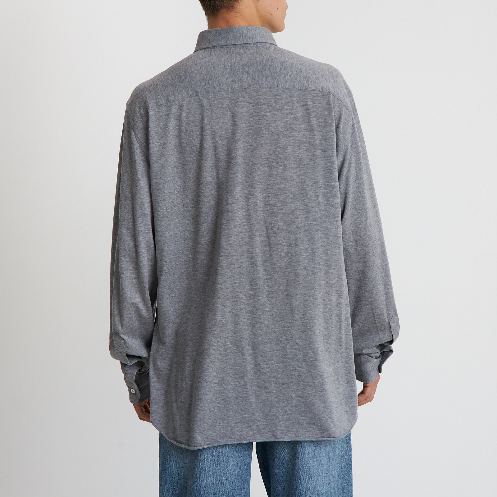 Рубашка серого цвета Loro Piana - фото из каталога магазина брендовой одежды Second Friend Store Рубашка Loro Piana - купить оригинал в секонд-хенде SFS - 3