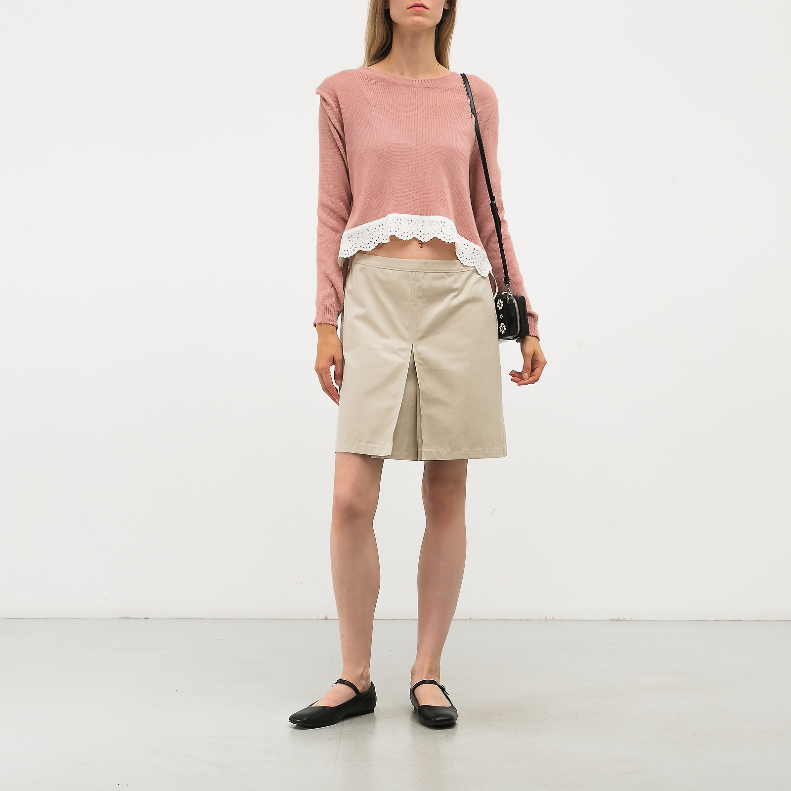 Юбка бежевого цвета Miu Miu - фото из каталога магазина брендовой одежды Second Friend Store Юбка Miu Miu - купить оригинал в секонд-хенде SFS - 3