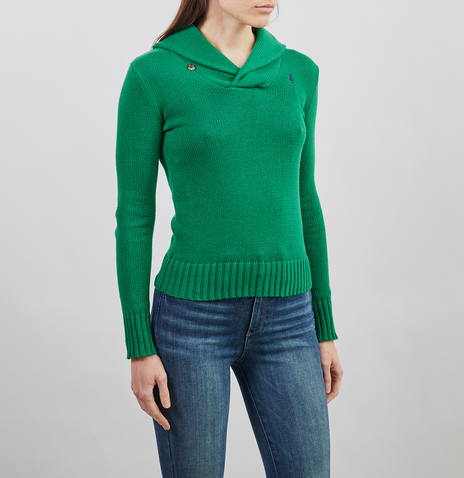 Свитер зеленого цвета Ralph Lauren Sport - фото из каталога магазина брендовой одежды Second Friend Store Свитер Ralph Lauren Sport - купить оригинал в секонд-хенде SFS - 3