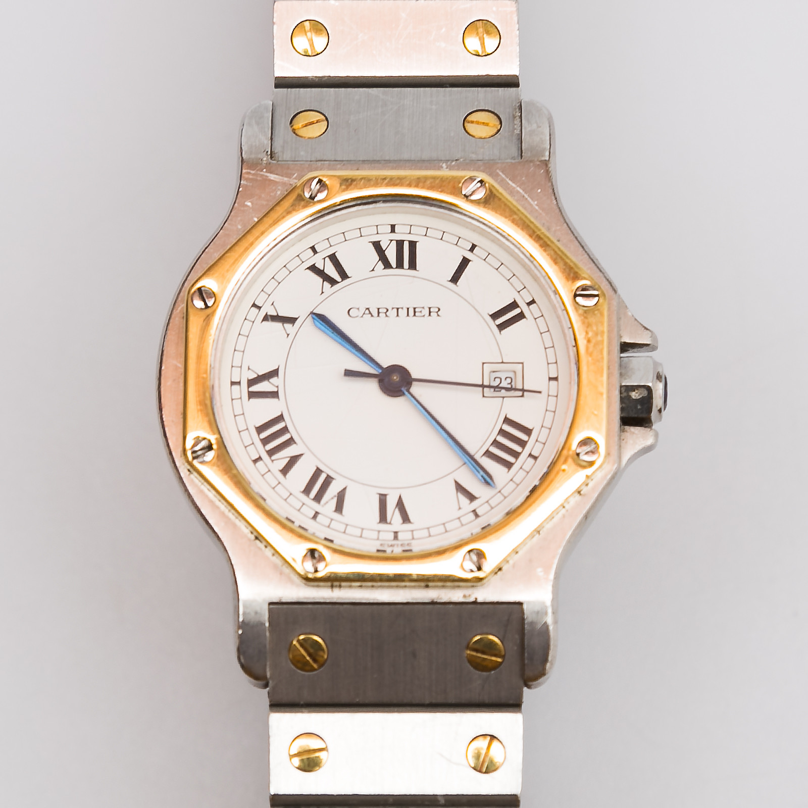 Часы серебряного цвета Cartier - фото из каталога магазина брендовой одежды Second Friend Store Часы Cartier - купить оригинал в секонд-хенде SFS - 6