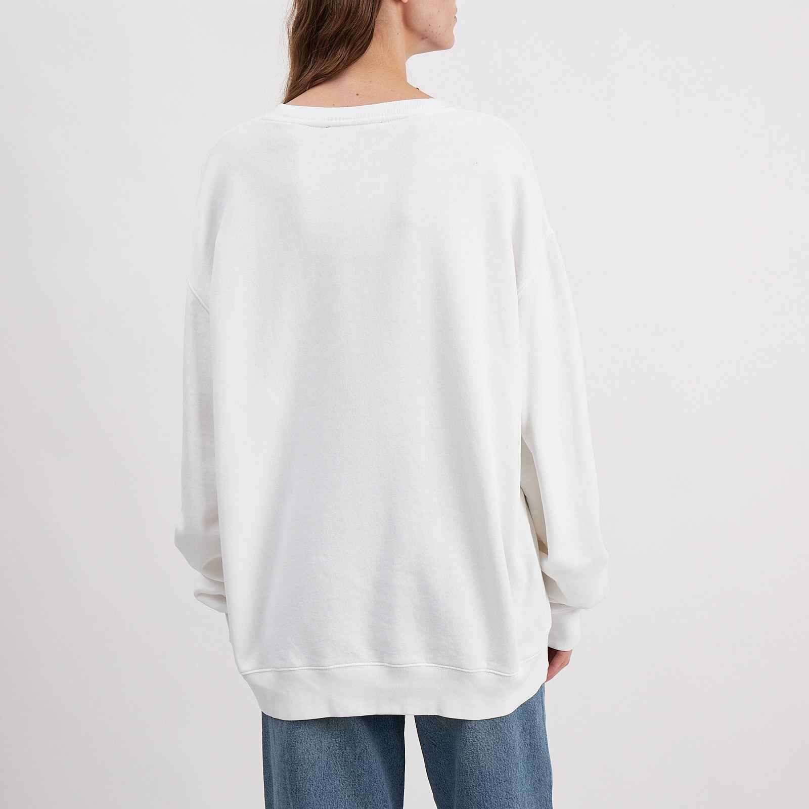 Свитшот белого цвета Acne Studios - фото из каталога магазина брендовой одежды Second Friend Store Свитшот Acne Studios - купить оригинал в секонд-хенде SFS - 2