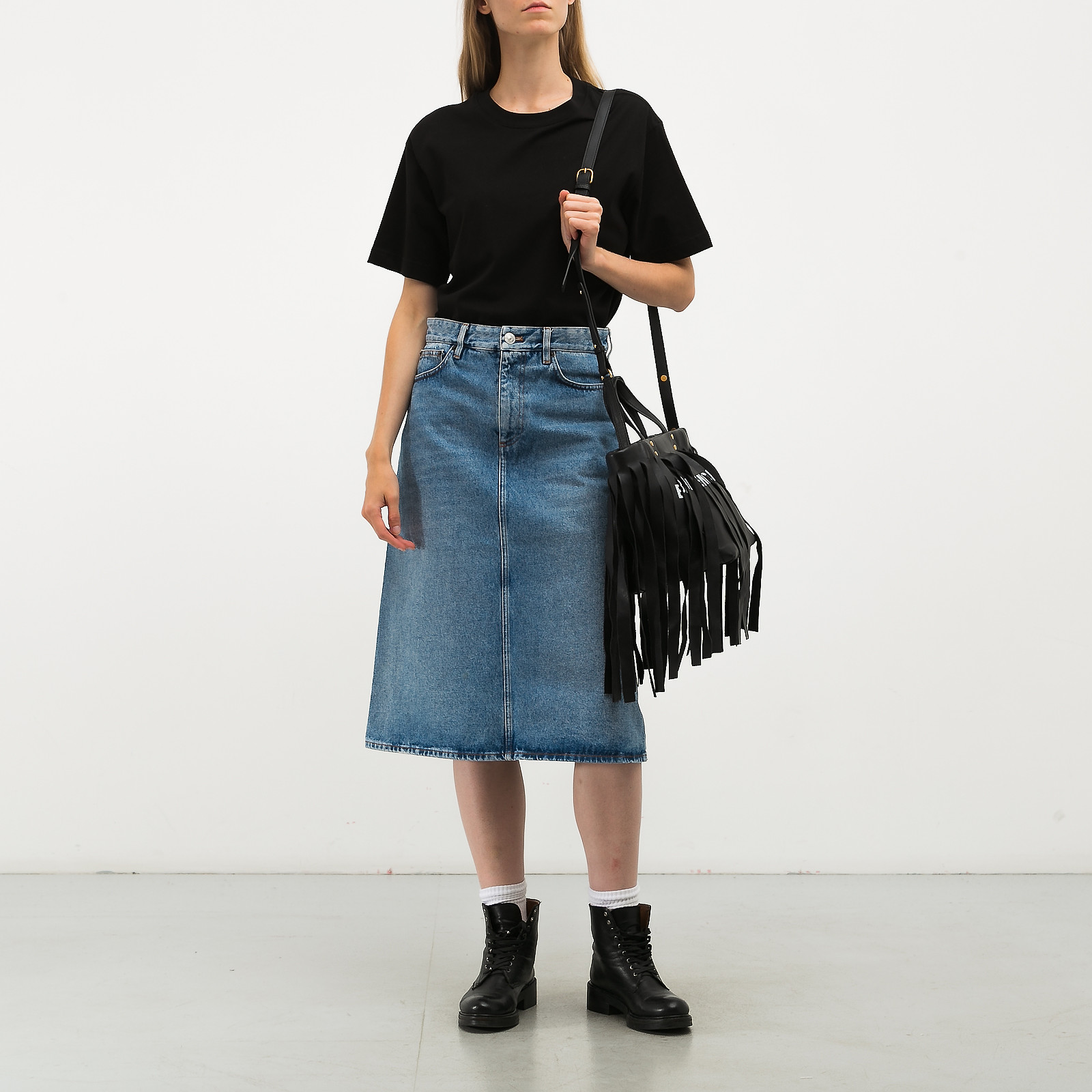 Юбка голубого цвета Balenciaga - фото из каталога магазина брендовой одежды Second Friend Store Юбка Balenciaga - купить оригинал в секонд-хенде SFS - 3