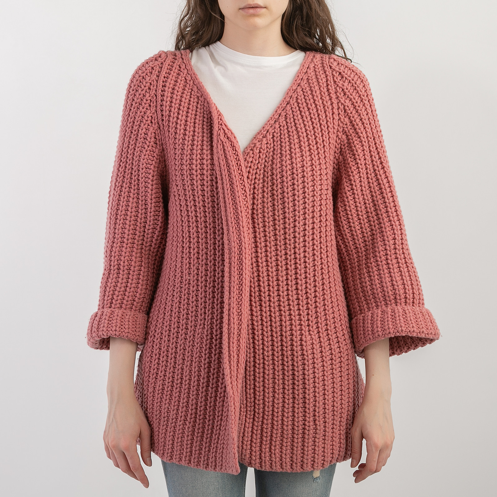 Кардиган розового цвета Dsquared2 - фото из каталога магазина брендовой одежды Second Friend Store Кардиган Dsquared2 - купить оригинал в секонд-хенде SFS - 1