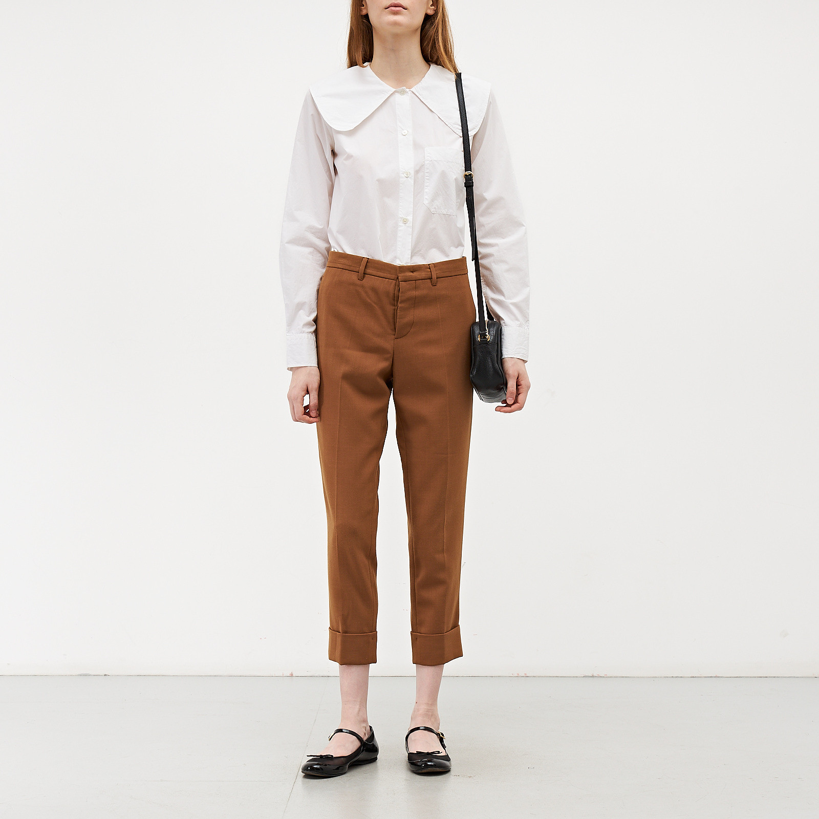 Брюки коричневого цвета Marni - фото из каталога магазина брендовой одежды Second Friend Store Брюки Marni - купить оригинал в секонд-хенде SFS - 2