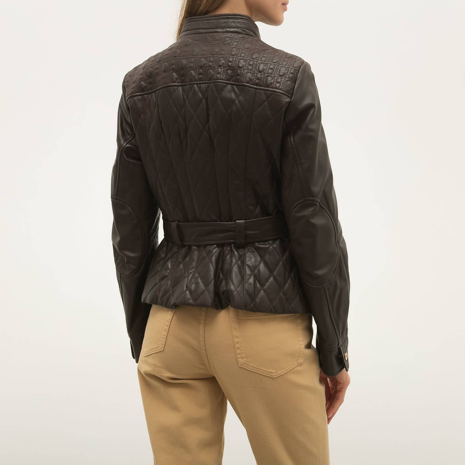 Кожаная куртка Carolina Herrera - купить оригинал в секонд-хенде SFS