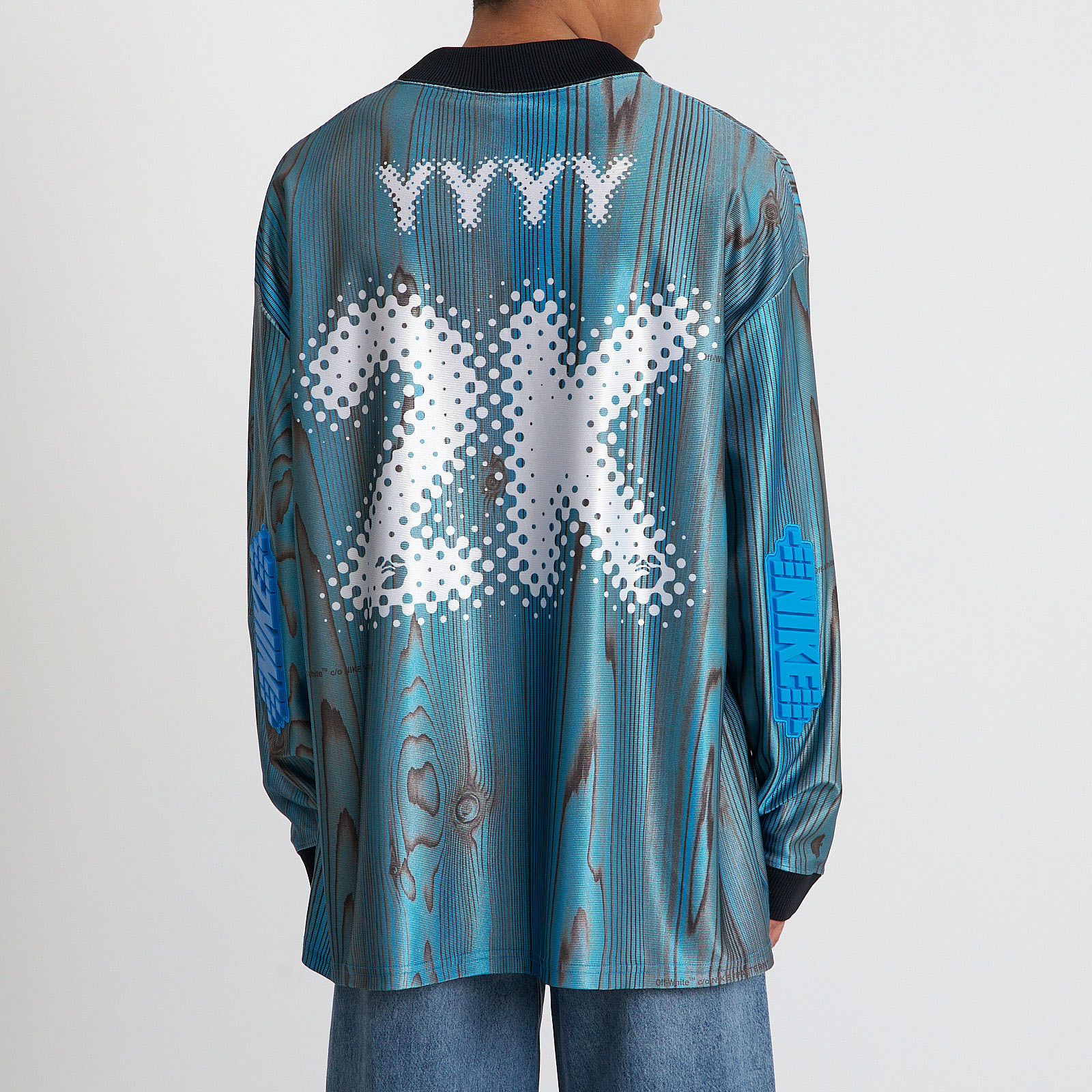 Лонгслив синего цвета Off-White - фото из каталога магазина брендовой одежды Second Friend Store Лонгслив Off-White - купить оригинал в секонд-хенде SFS - 3