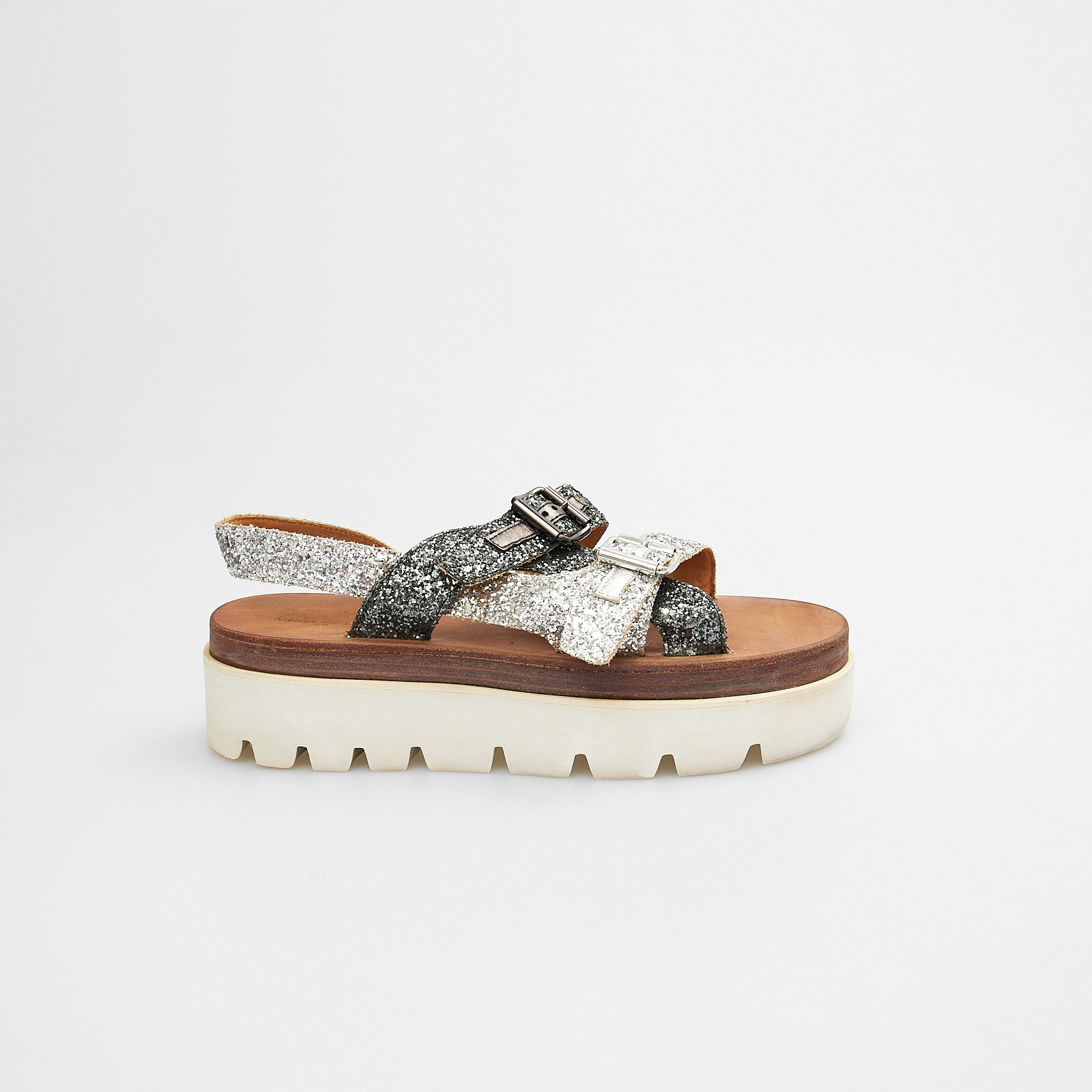 Сандалии серого цвета MM6 Maison Margiela - фото из каталога магазина брендовой одежды Second Friend Store Сандалии MM6 Maison Margiela - купить оригинал в секонд-хенде SFS - 1