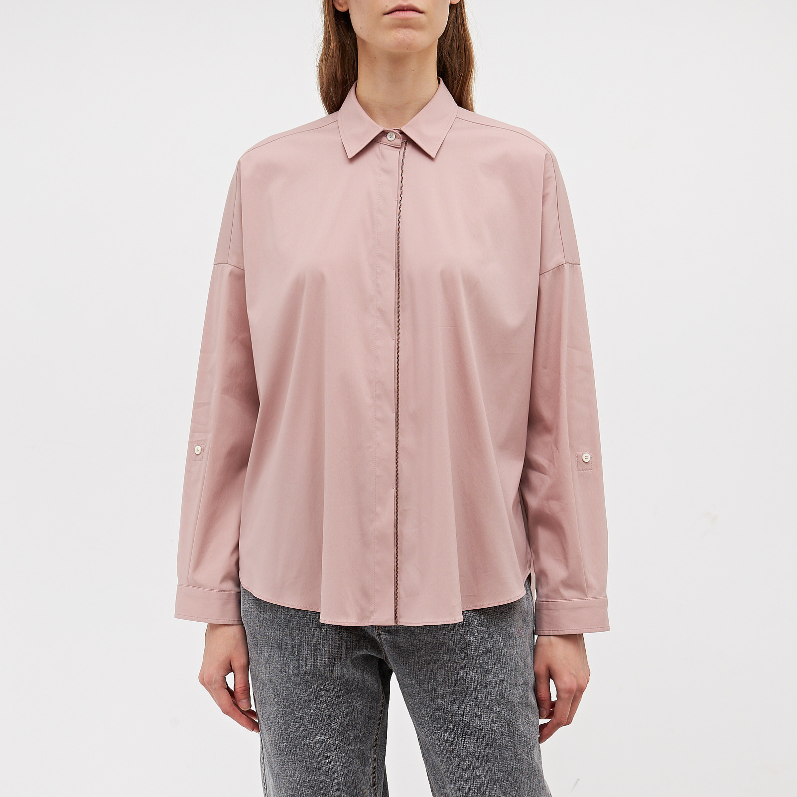 Рубашка розового цвета Brunello Cucinelli - фото из каталога магазина брендовой одежды Second Friend Store Рубашка Brunello Cucinelli - купить оригинал в секонд-хенде SFS - 1