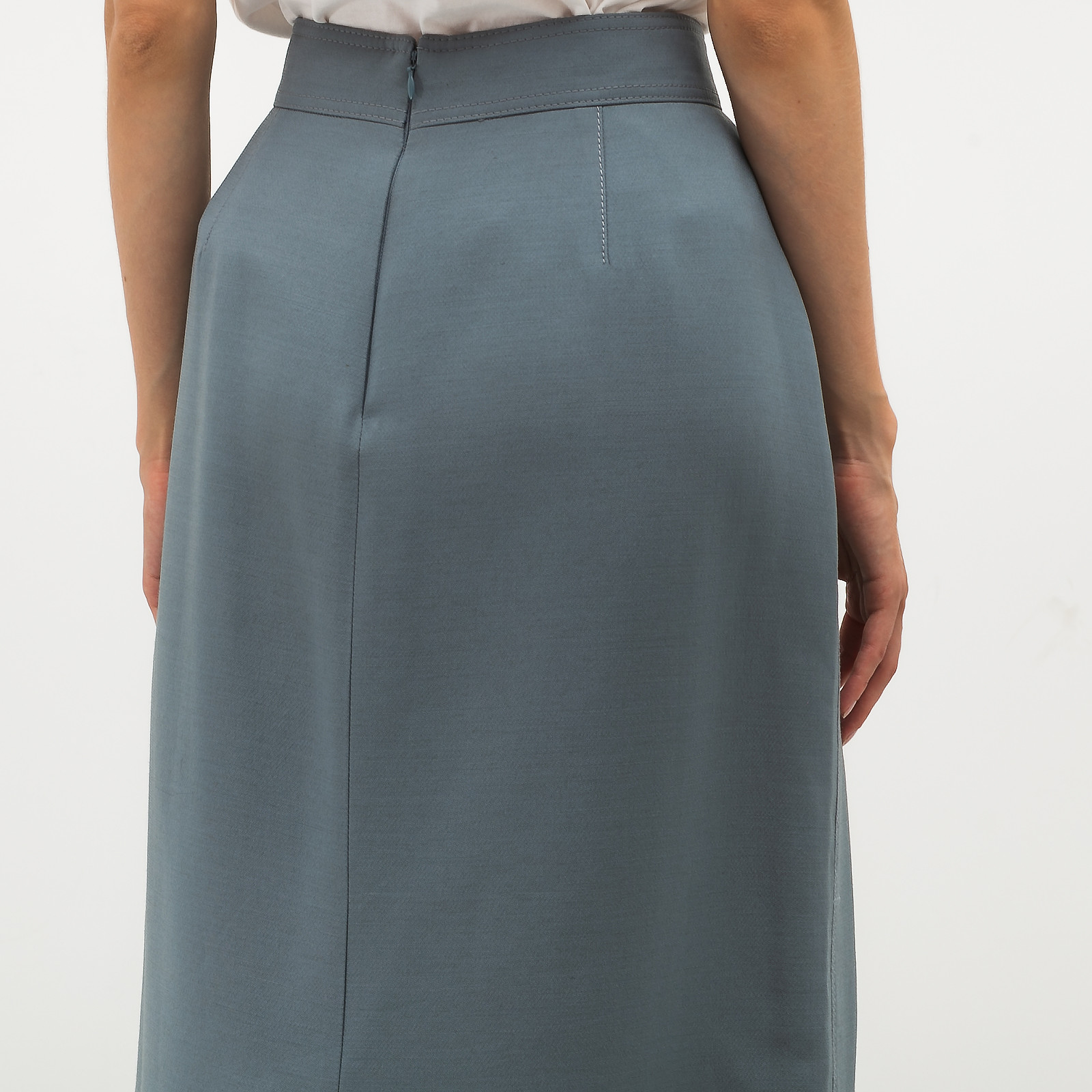 Юбка  голубого цвета Valentino - фото из каталога магазина брендовой одежды Second Friend Store Юбка Valentino - купить оригинал в секонд-хенде SFS - 4