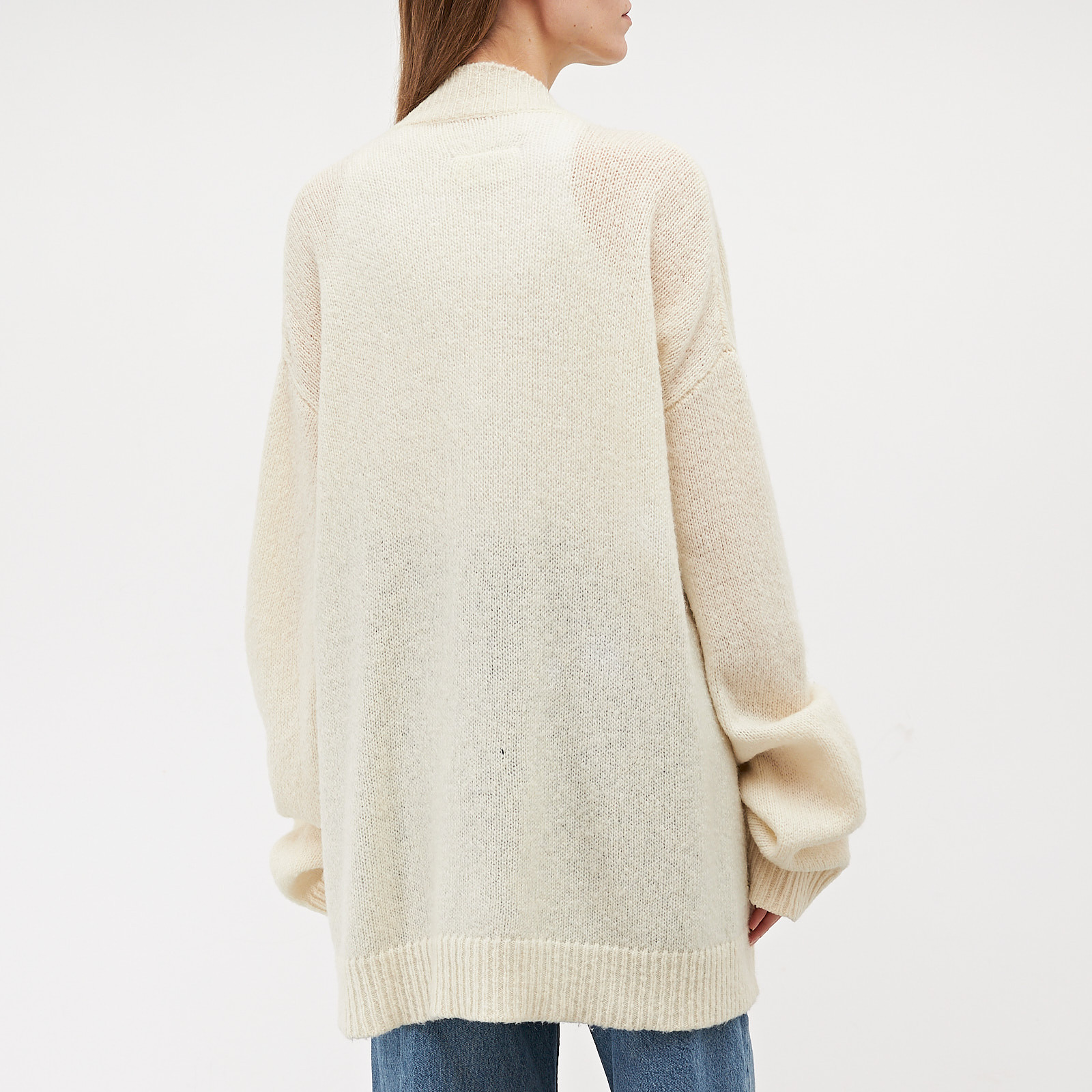 Кардиган  белого цвета MM6 Maison Margiela - фото из каталога магазина брендовой одежды Second Friend Store Кардиган MM6 Maison Margiela - купить оригинал в секонд-хенде SFS - 3