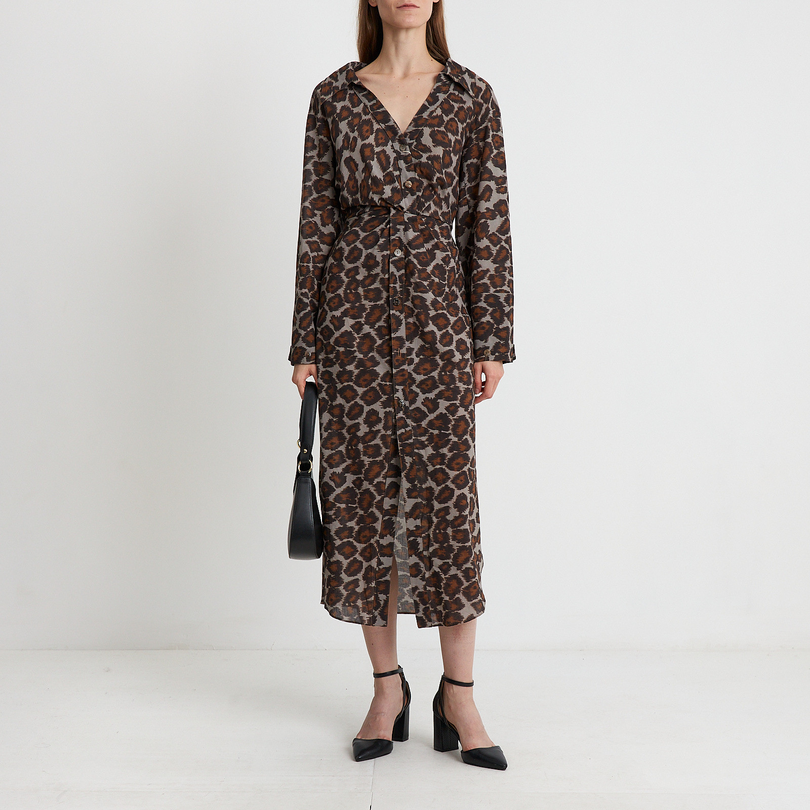 Платье серого цвета Nanushka - фото из каталога магазина брендовой одежды Second Friend Store Платье Nanushka - купить оригинал в секонд-хенде SFS - 2