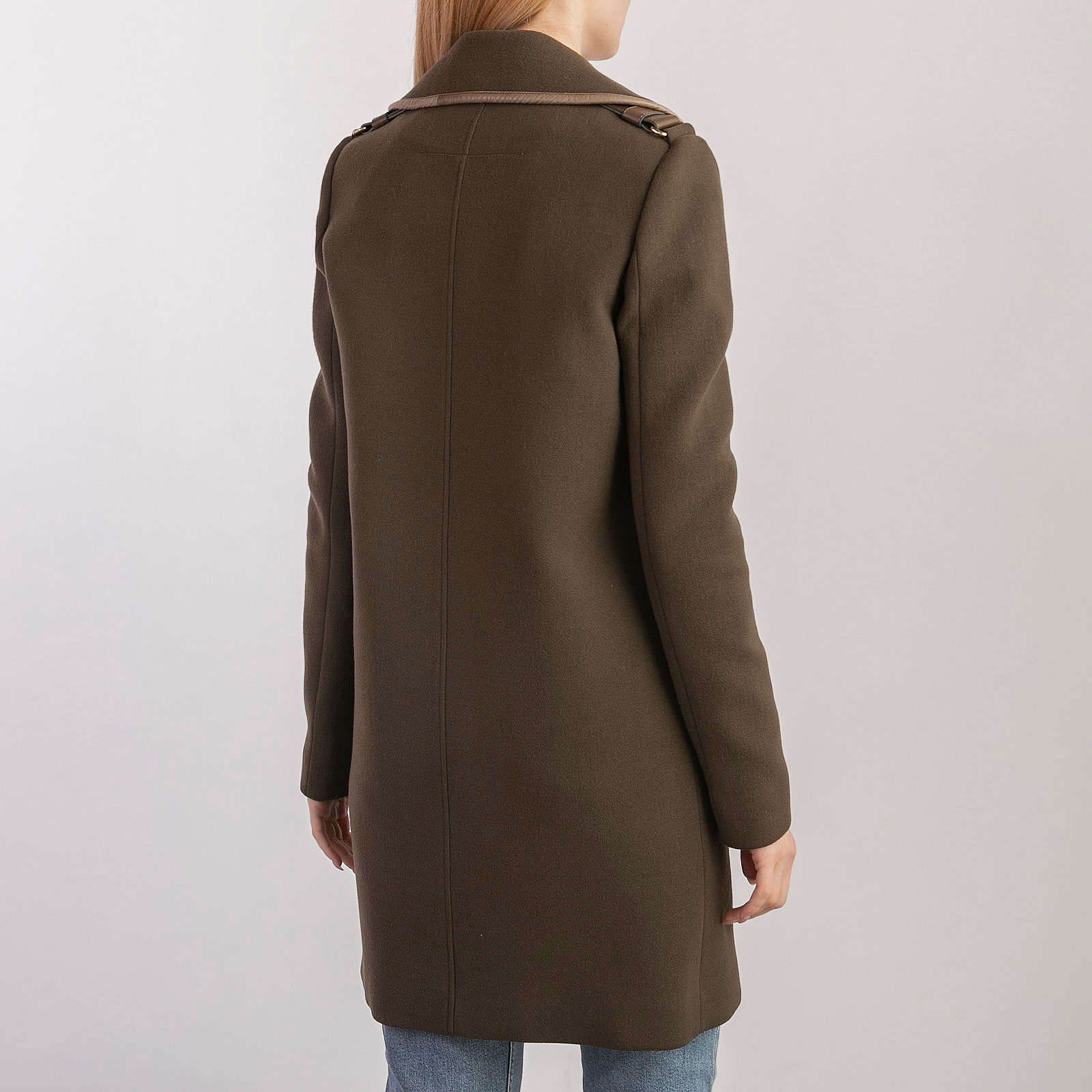 Пальто зеленого цвета Givenchy - фото из каталога магазина брендовой одежды Second Friend Store Пальто Givenchy - купить оригинал в секонд-хенде SFS - 2