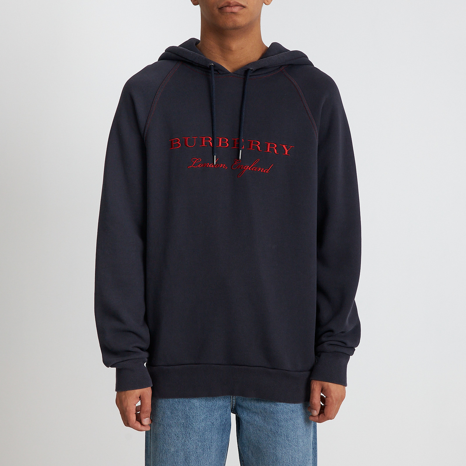 Худи синего цвета Burberry - фото из каталога магазина брендовой одежды Second Friend Store Худи Burberry - купить оригинал в секонд-хенде SFS - 1