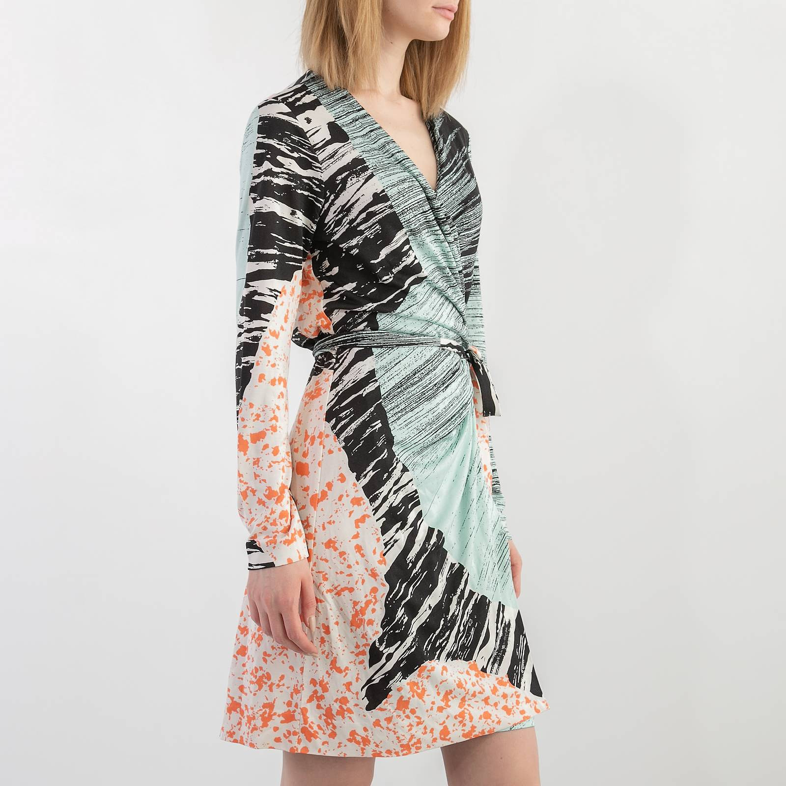 Платье голубого цвета Diane von Furstenberg - фото из каталога магазина брендовой одежды Second Friend Store Платье Diane von Furstenberg - купить оригинал в секонд-хенде SFS - 3