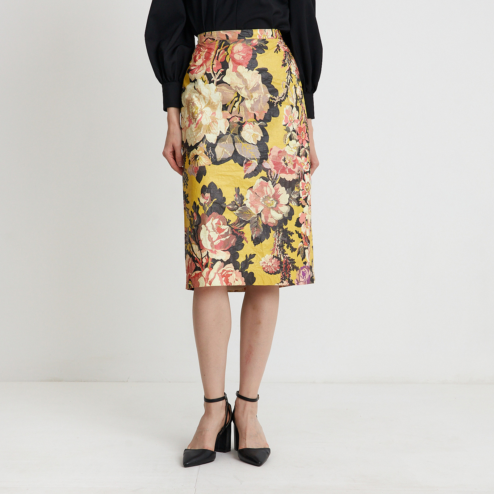 Юбка желтого цвета Dries Van Noten - фото из каталога магазина брендовой одежды Second Friend Store Юбка Dries Van Noten - купить оригинал в секонд-хенде SFS - 1