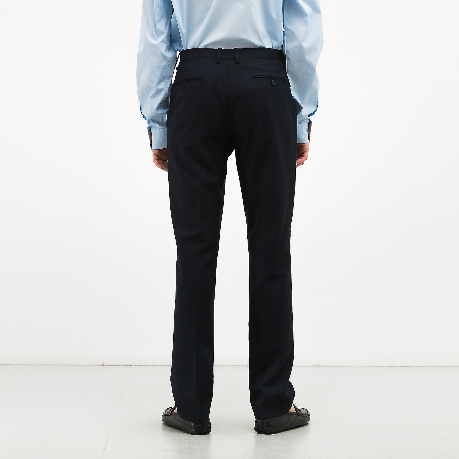 Брюки синего цвета Saint Laurent - фото из каталога магазина брендовой одежды Second Friend Store Брюки Saint Laurent - купить оригинал в секонд-хенде SFS - 3