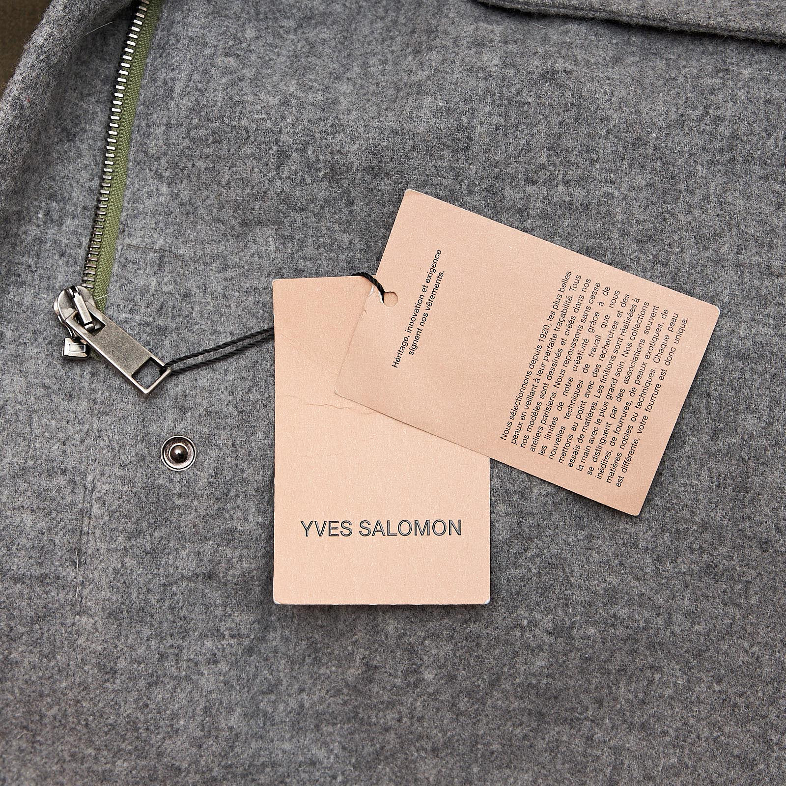 Парка серого цвета Yves Salomon - фото из каталога магазина брендовой одежды Second Friend Store Парка Yves Salomon - купить оригинал в секонд-хенде SFS - 8
