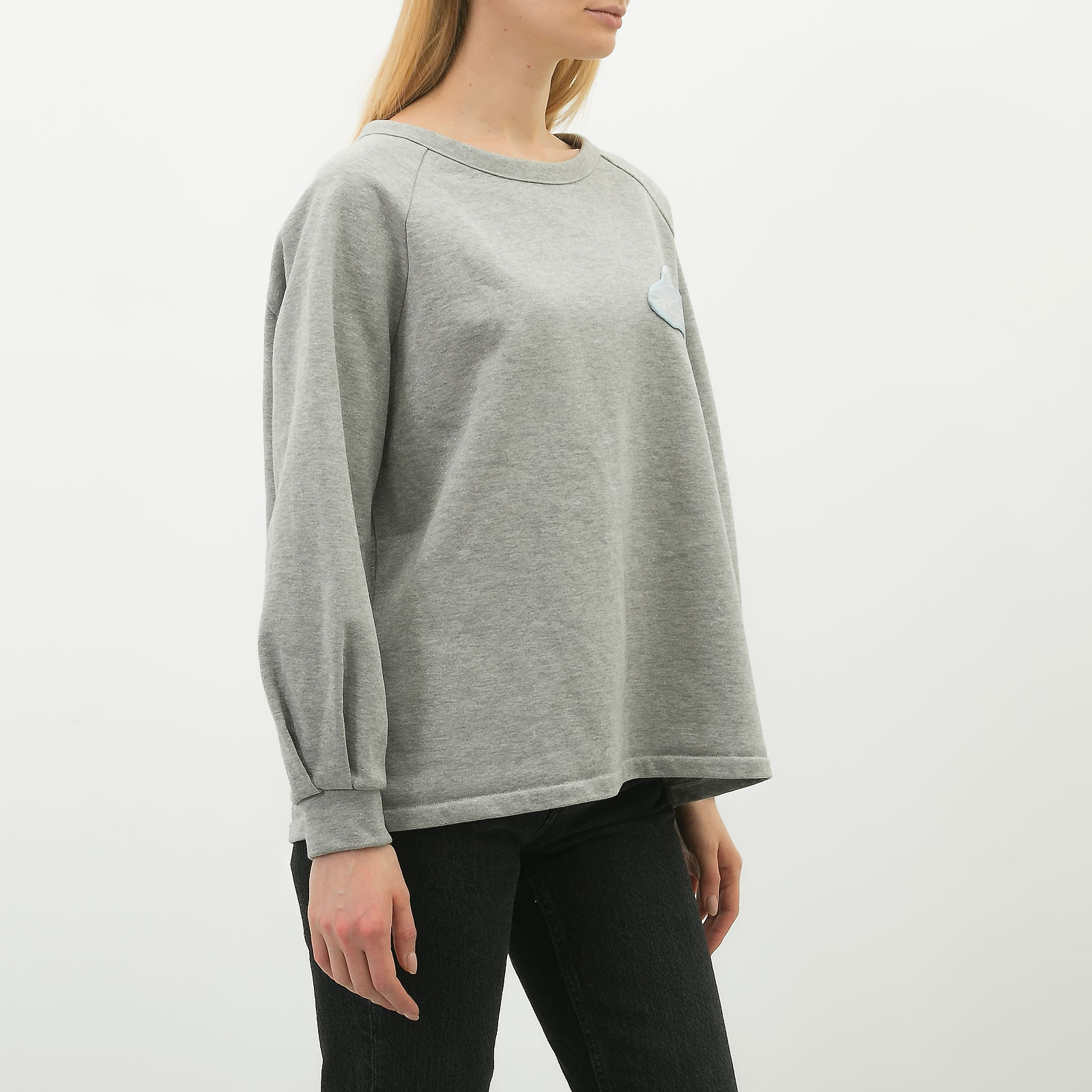 Свитшот  серого цвета Vika Gazinskaya - фото из каталога магазина брендовой одежды Second Friend Store Свитшот Vika Gazinskaya - купить оригинал в секонд-хенде SFS - 3