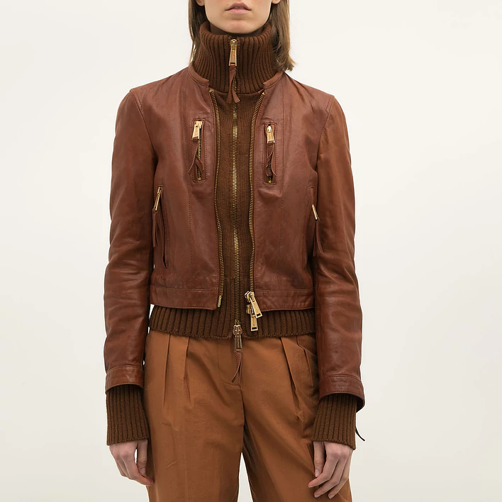 Кожаная куртка Dsquared2