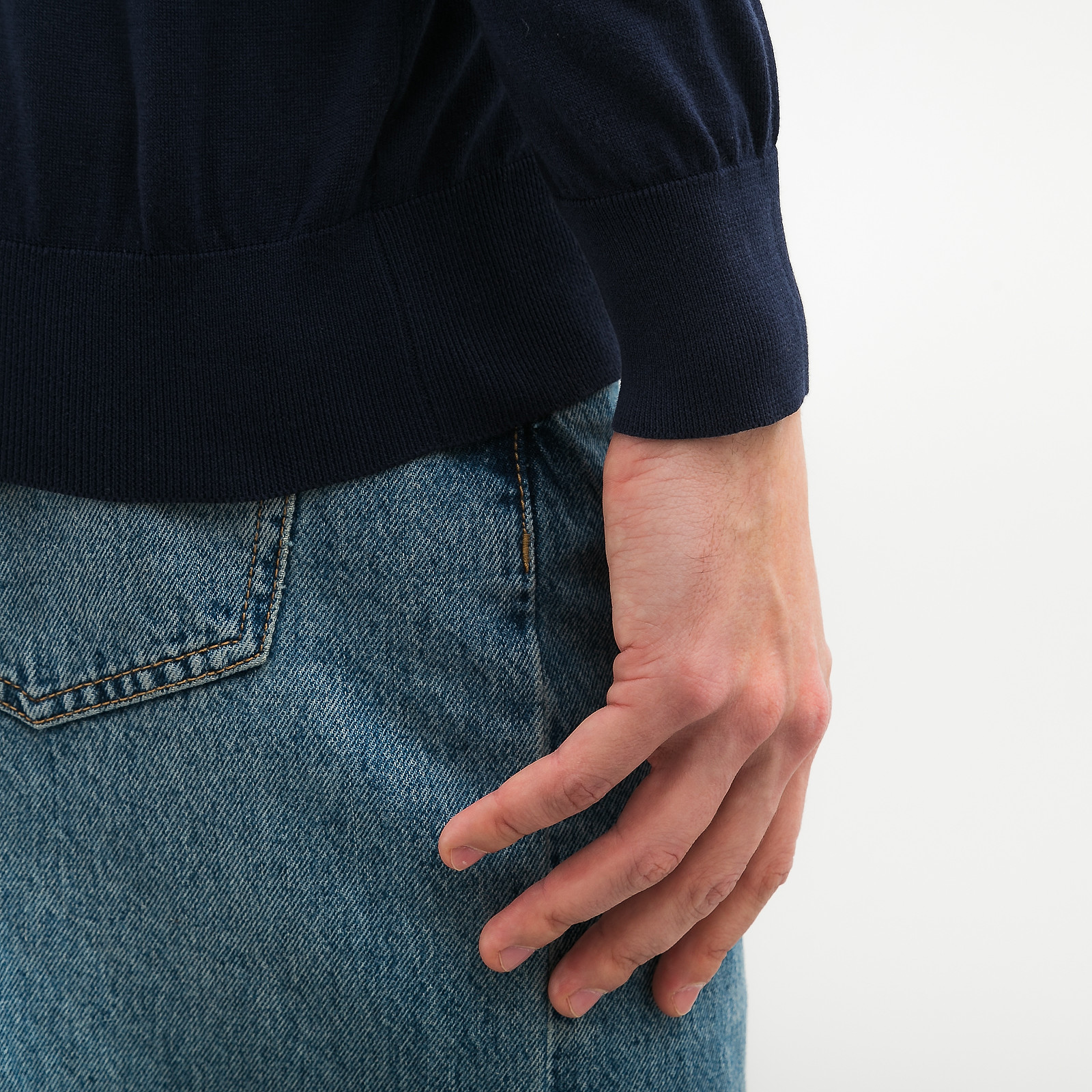 Поло синего цвета Ralph Lauren - фото из каталога магазина брендовой одежды Second Friend Store Поло Ralph Lauren - купить оригинал в секонд-хенде SFS - 5