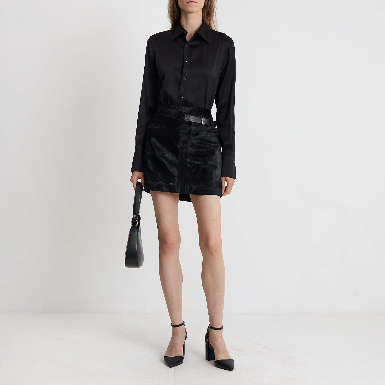 Юбка черного цвета Helmut Lang - фото из каталога магазина брендовой одежды Second Friend Store Юбка Helmut Lang - купить оригинал в секонд-хенде SFS - 2
